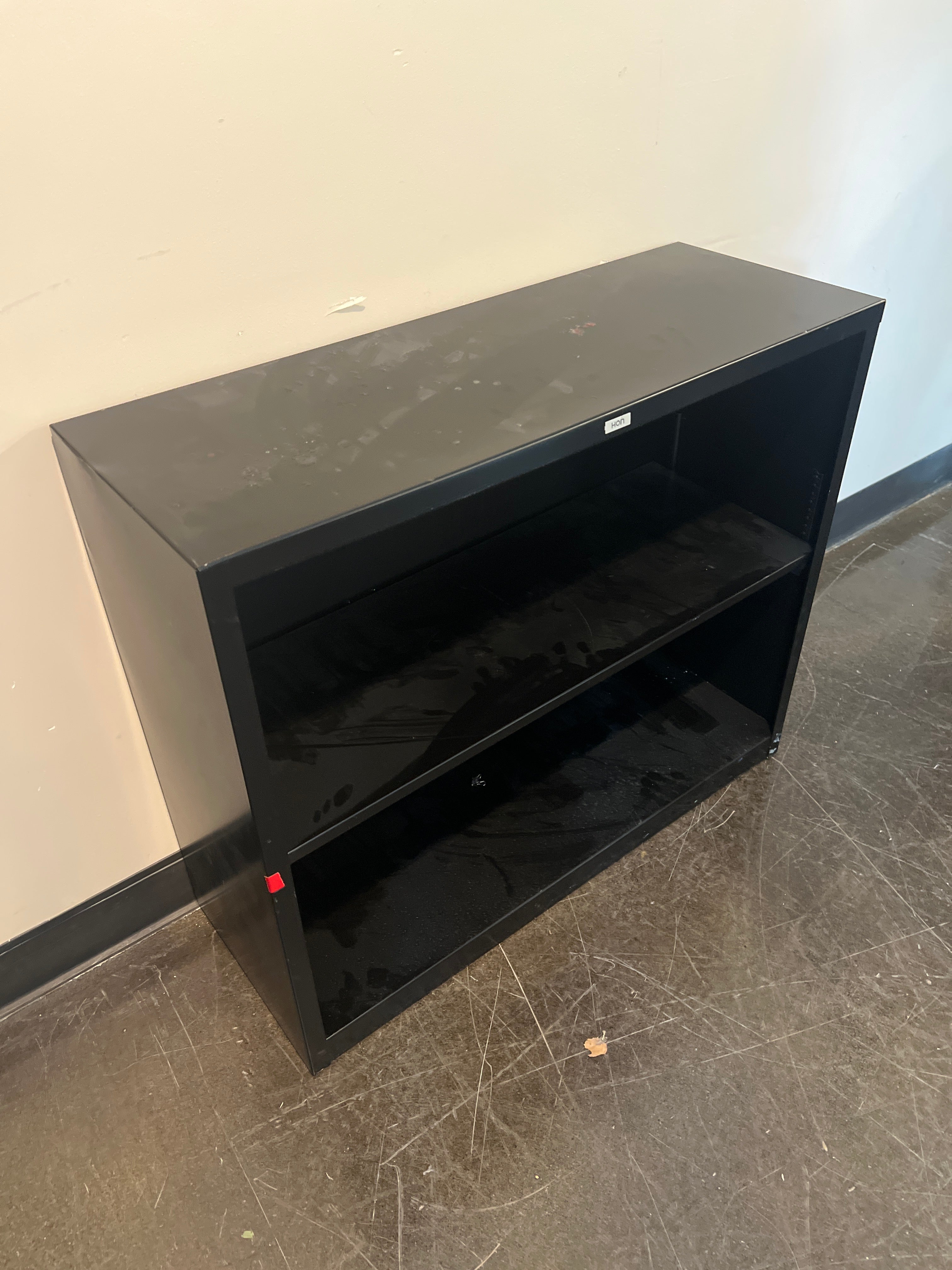 HON Black 2-Shelf Office Bookcase
