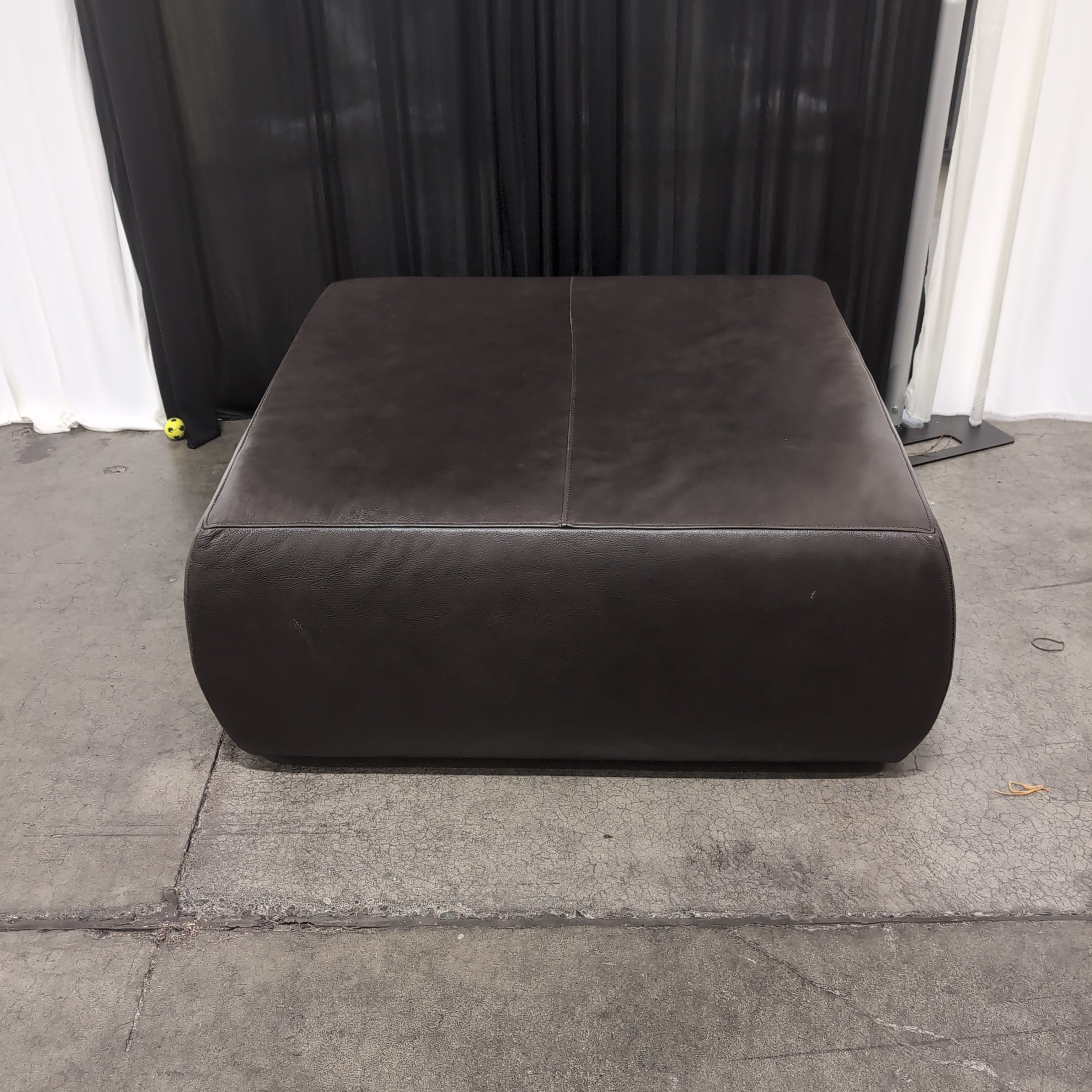 Room &board Brown Faux Leather Ottoman