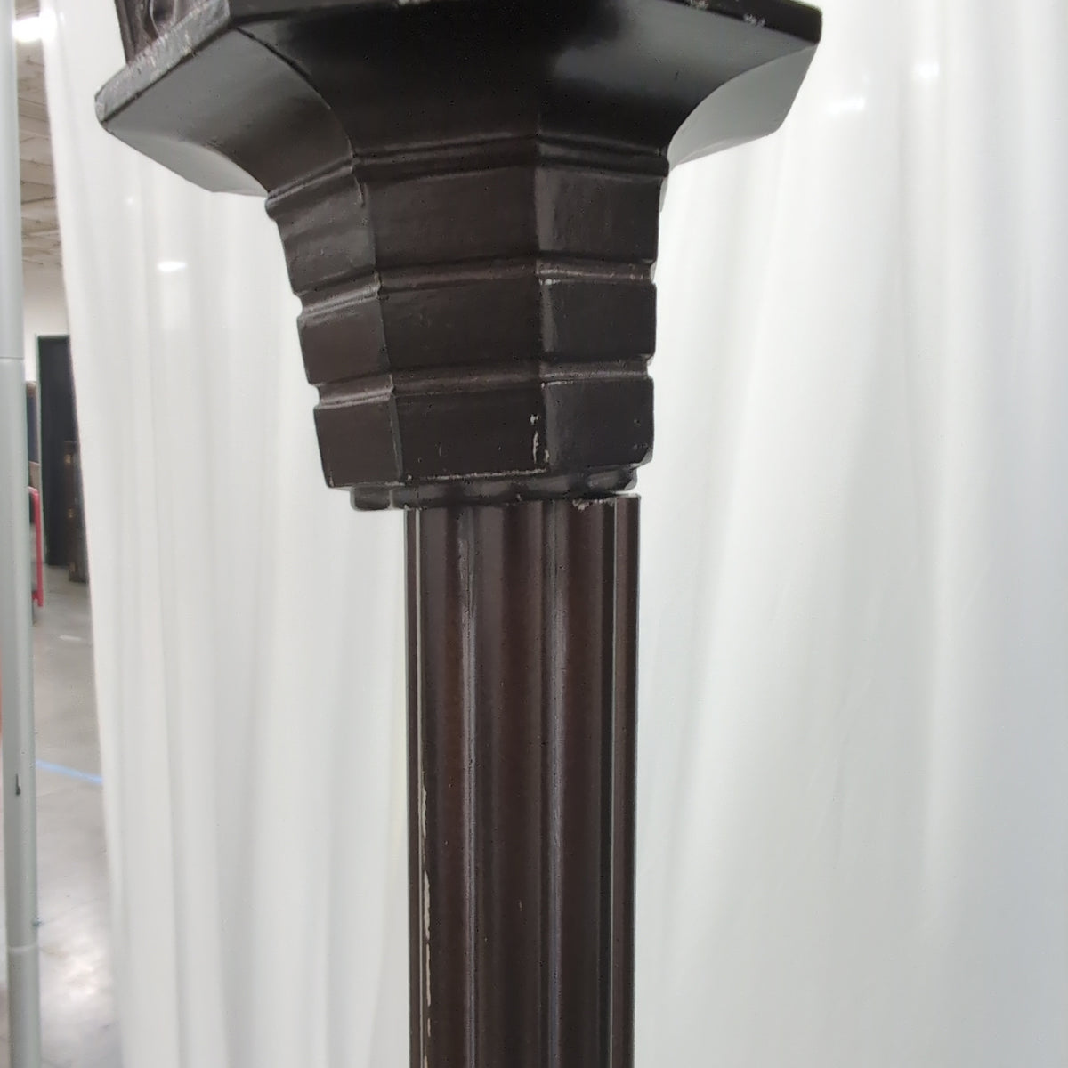 Dark Bronze Ornate Metal Torchiere Lamp