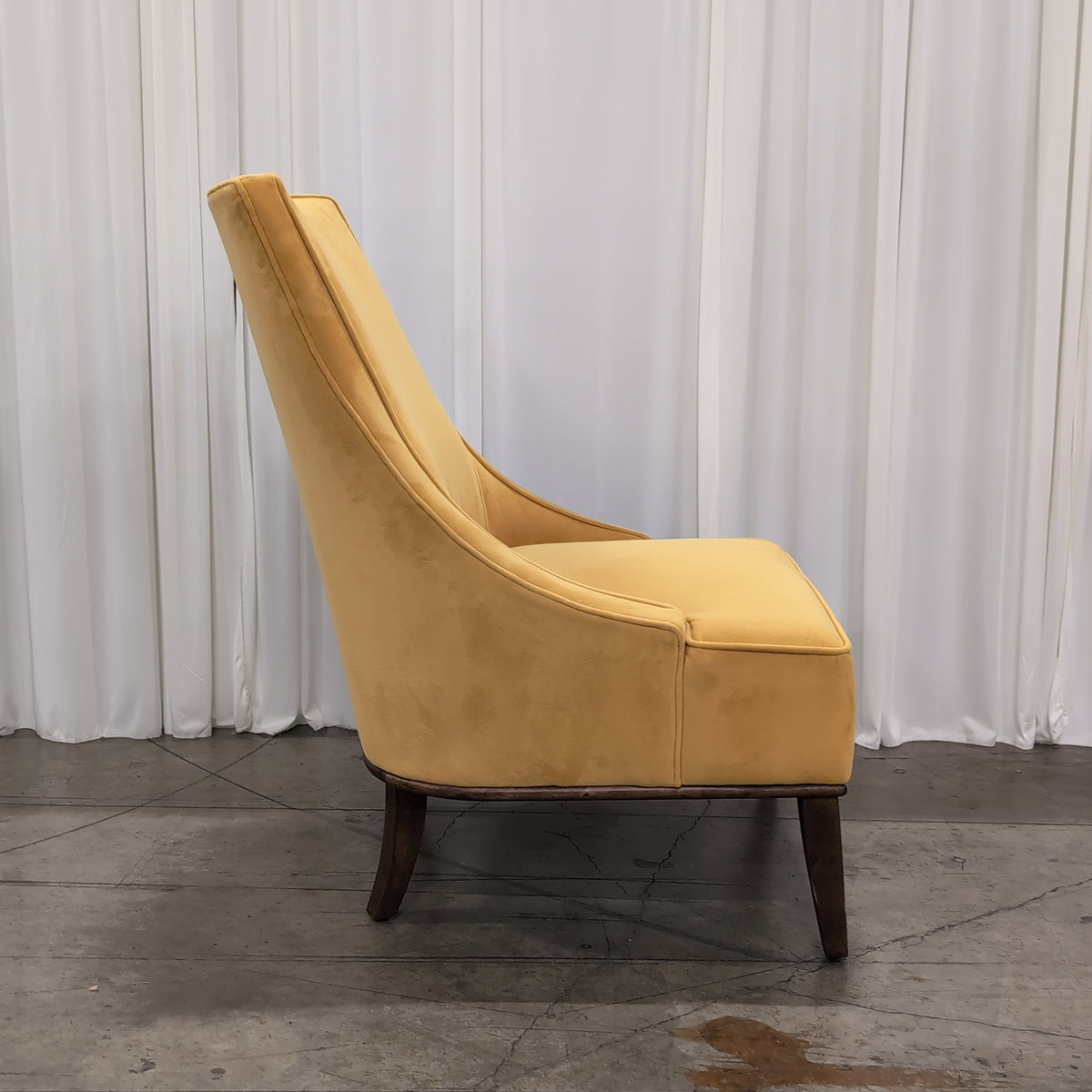 Mustard Yellow Velvet Accent Chair