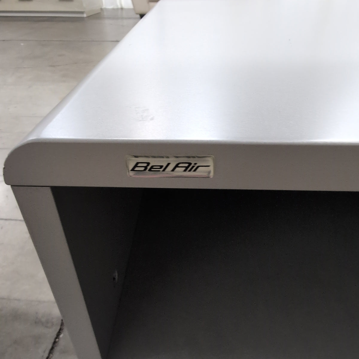 Light Gray Modern Coffee Table with Open Storage