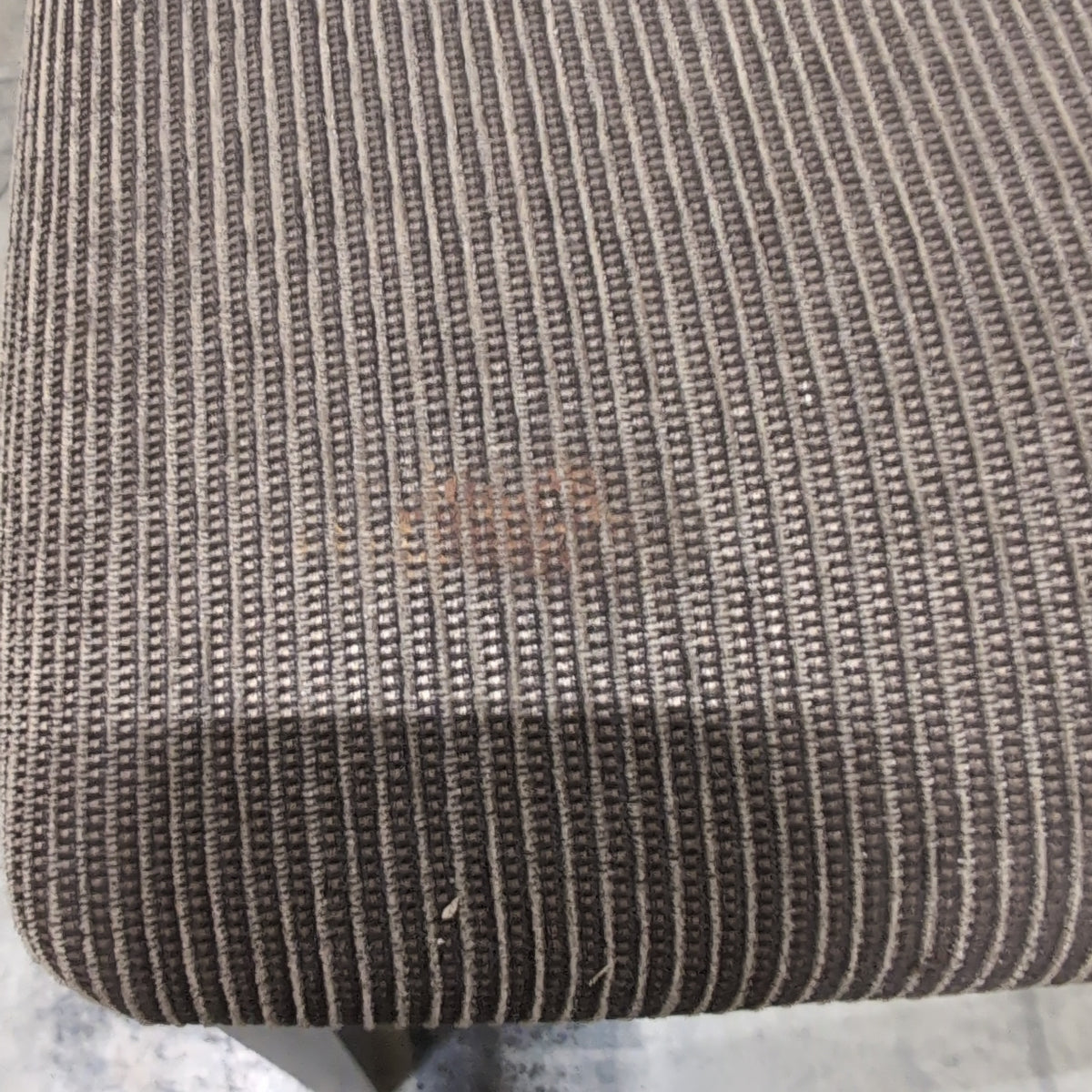 Dark Wood Slat Back Dining Chair with Upholstered Seat