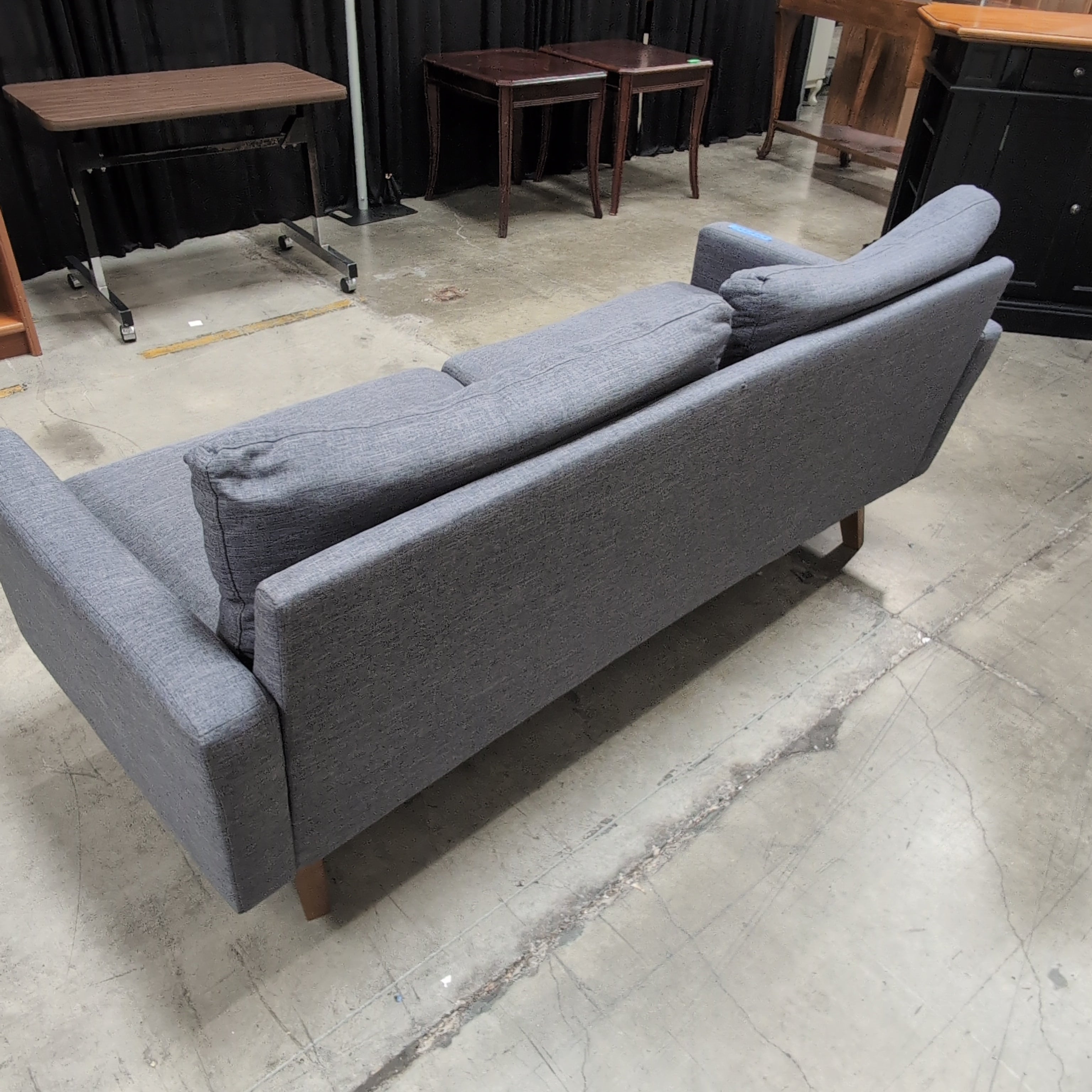 Gray Fabric L-Shaped Sectional Couch with Removable Cushions