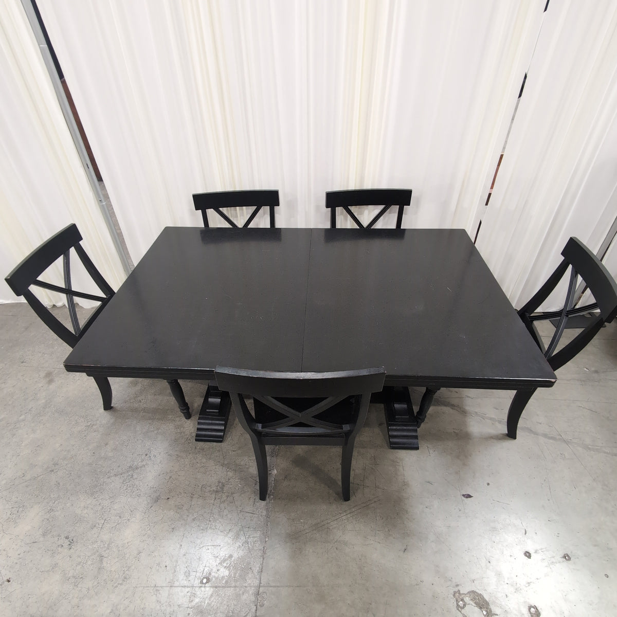Black Wood X-Back Dining Chair