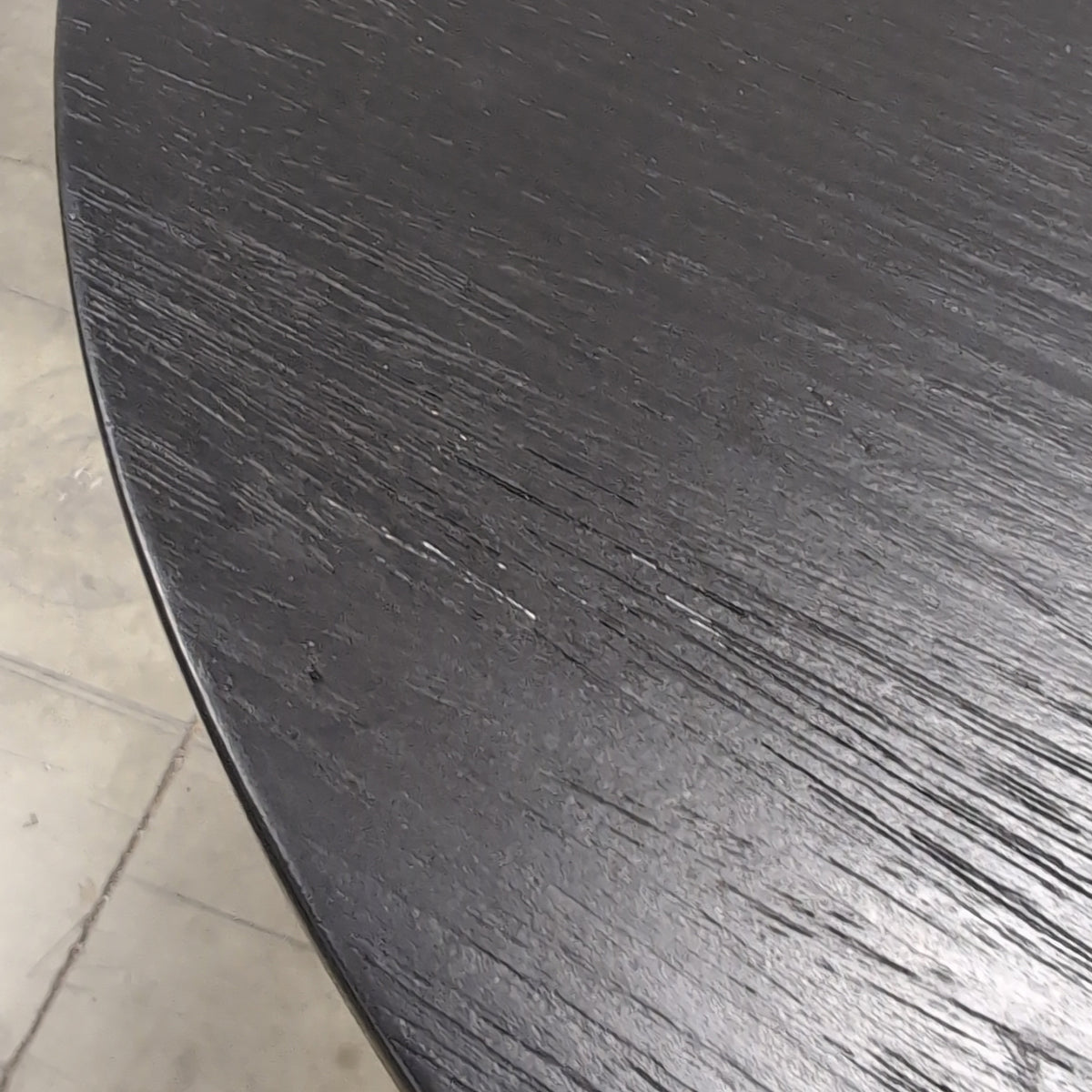 Black Round Adjustable Height Bar Table