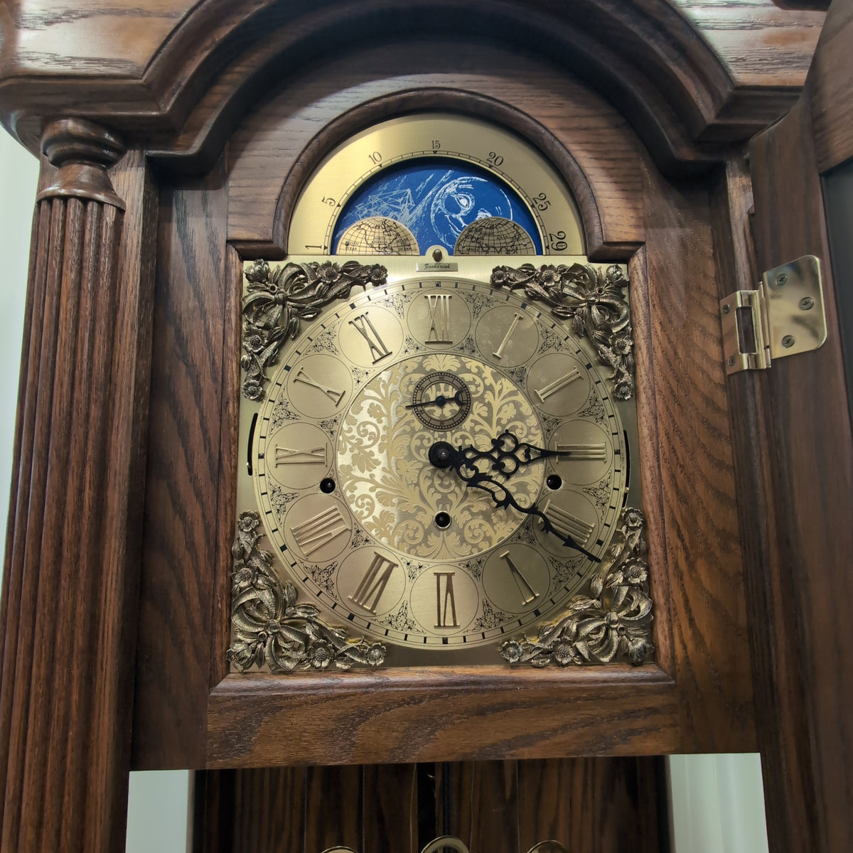 Zachariah Maples Grandfather Clock co. Classic Moon Phase Grandfather Clock in Wood