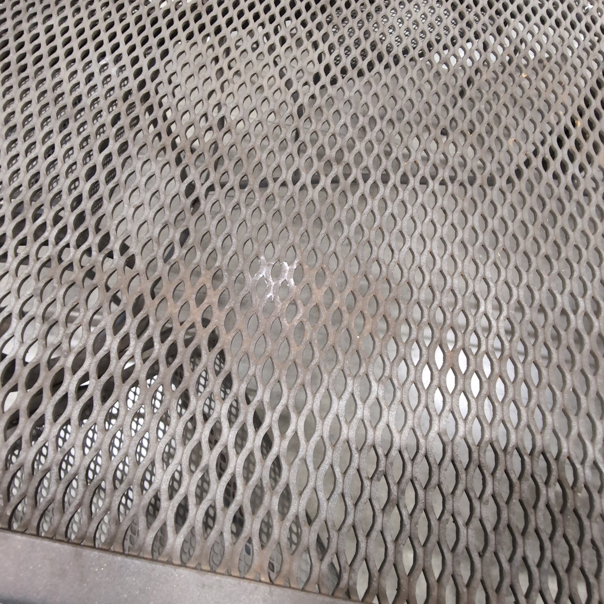 Dark Metal Oval Outdoor Table with Umbrella Hole