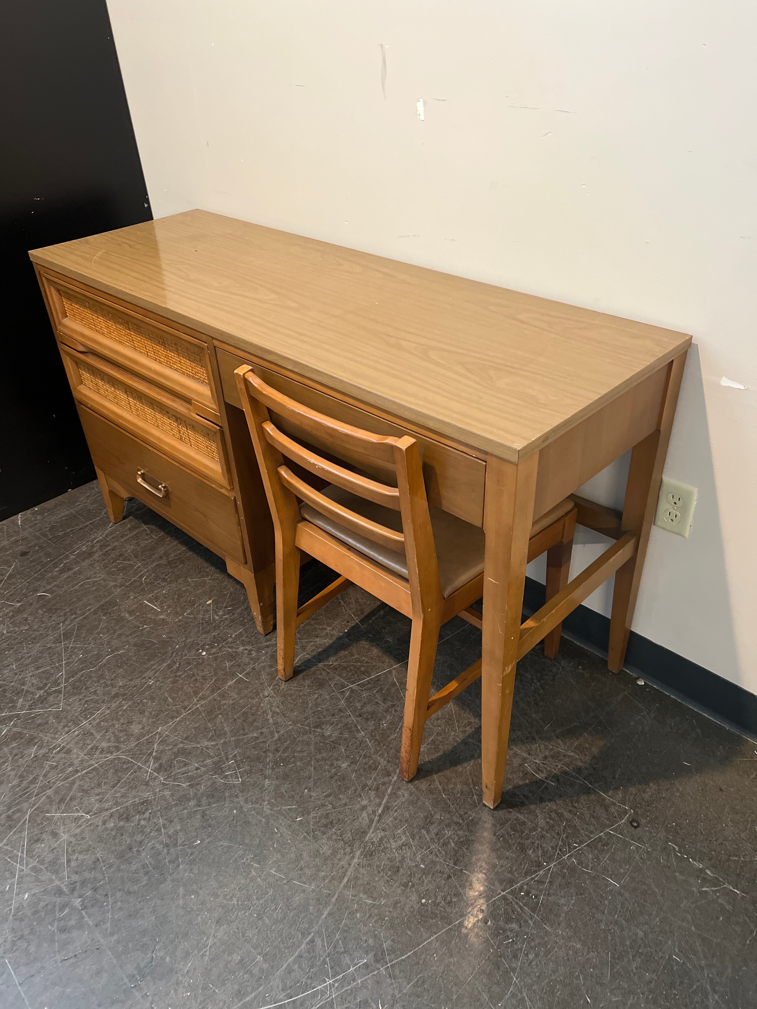 Mid-Century Modern Desk & Chair Set by Inn Keepers Co – Solid Wood