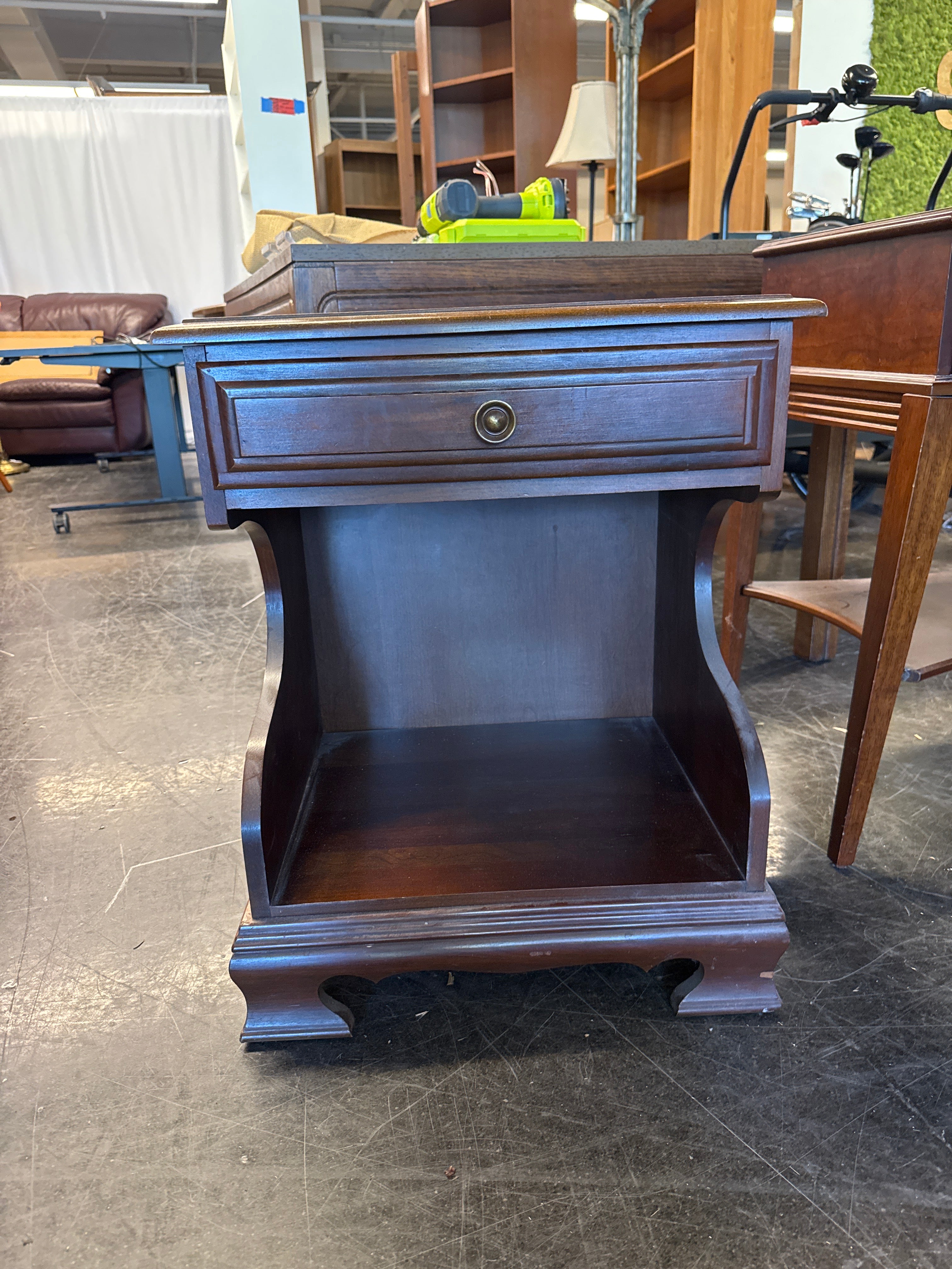 Small Two Tier Side Table, Solid Wood