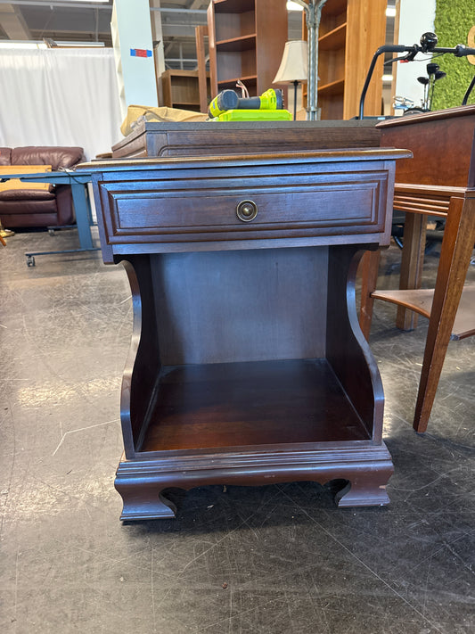 Small Two Tier Side Table, Solid Wood