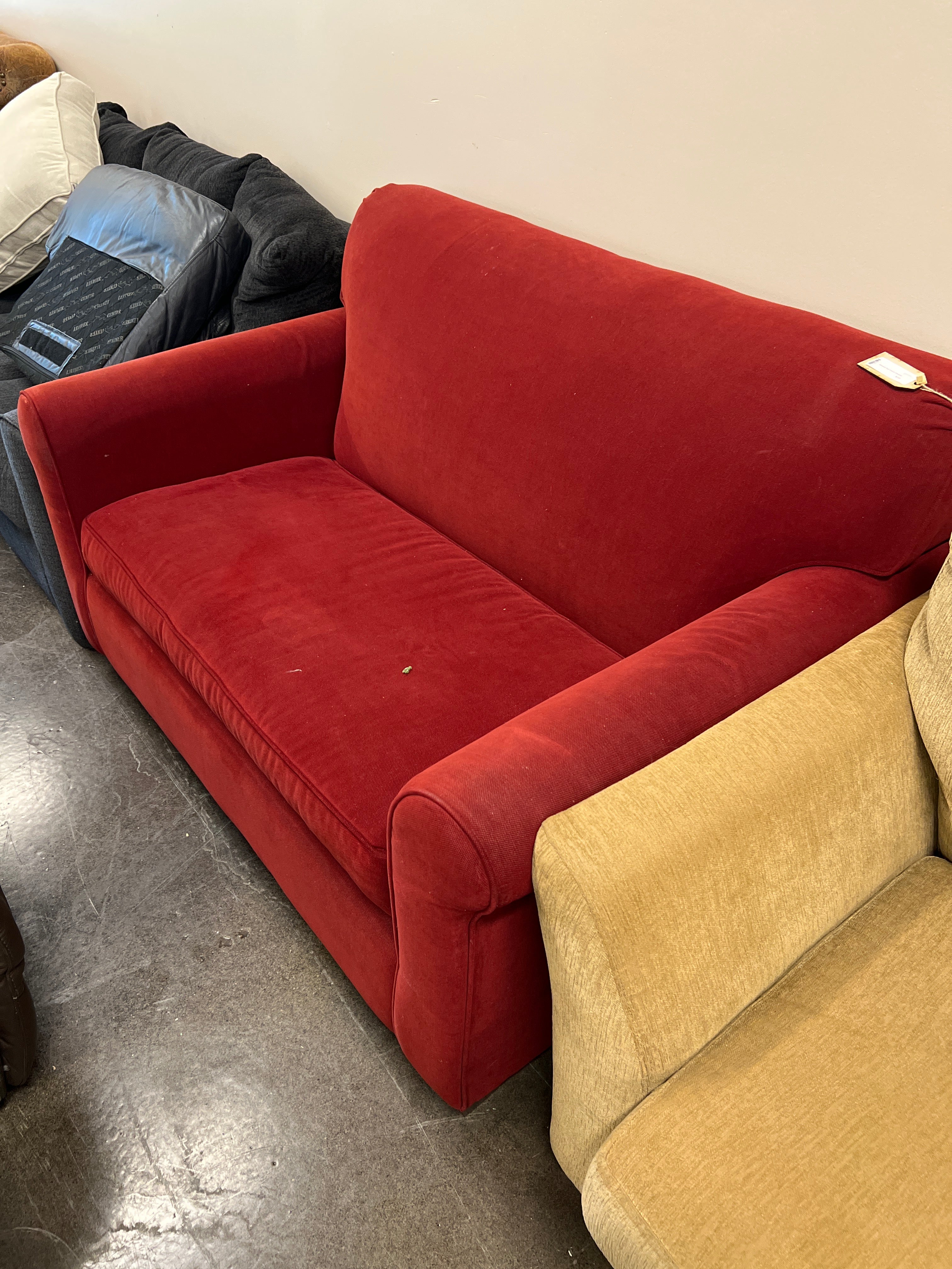 Bassett Red Velvet Daybed