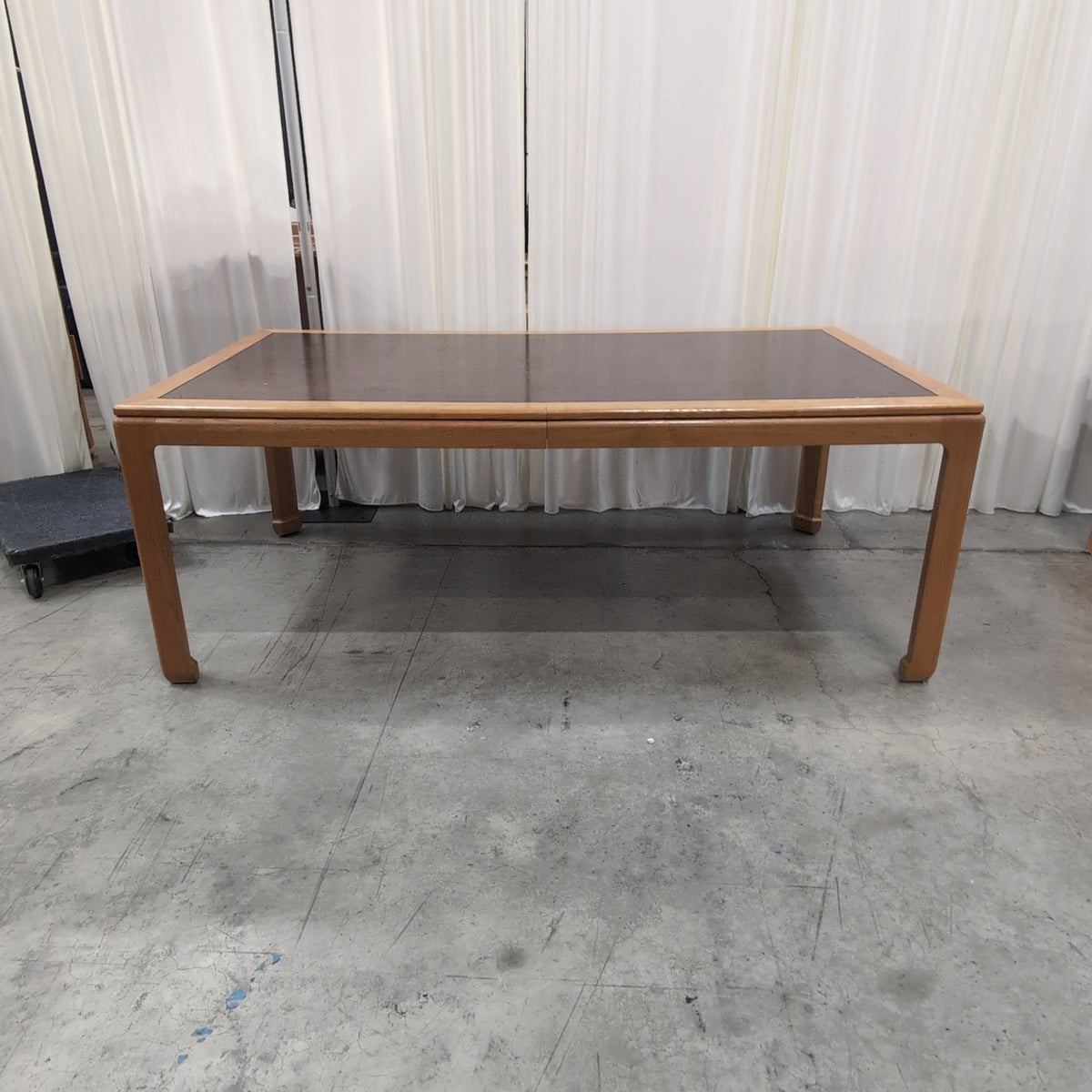 Rectangular Wood Coffee Table with Dark Top