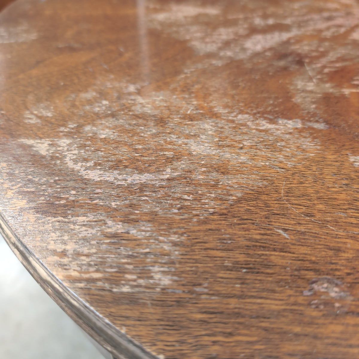 Traditional Round Wood End Table with Single Drawer