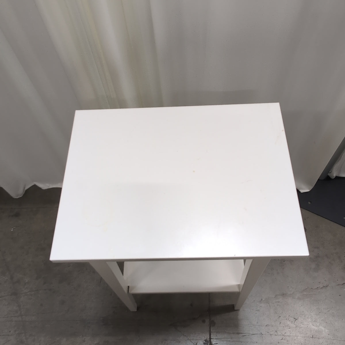 White Wood Nightstand with one drawer