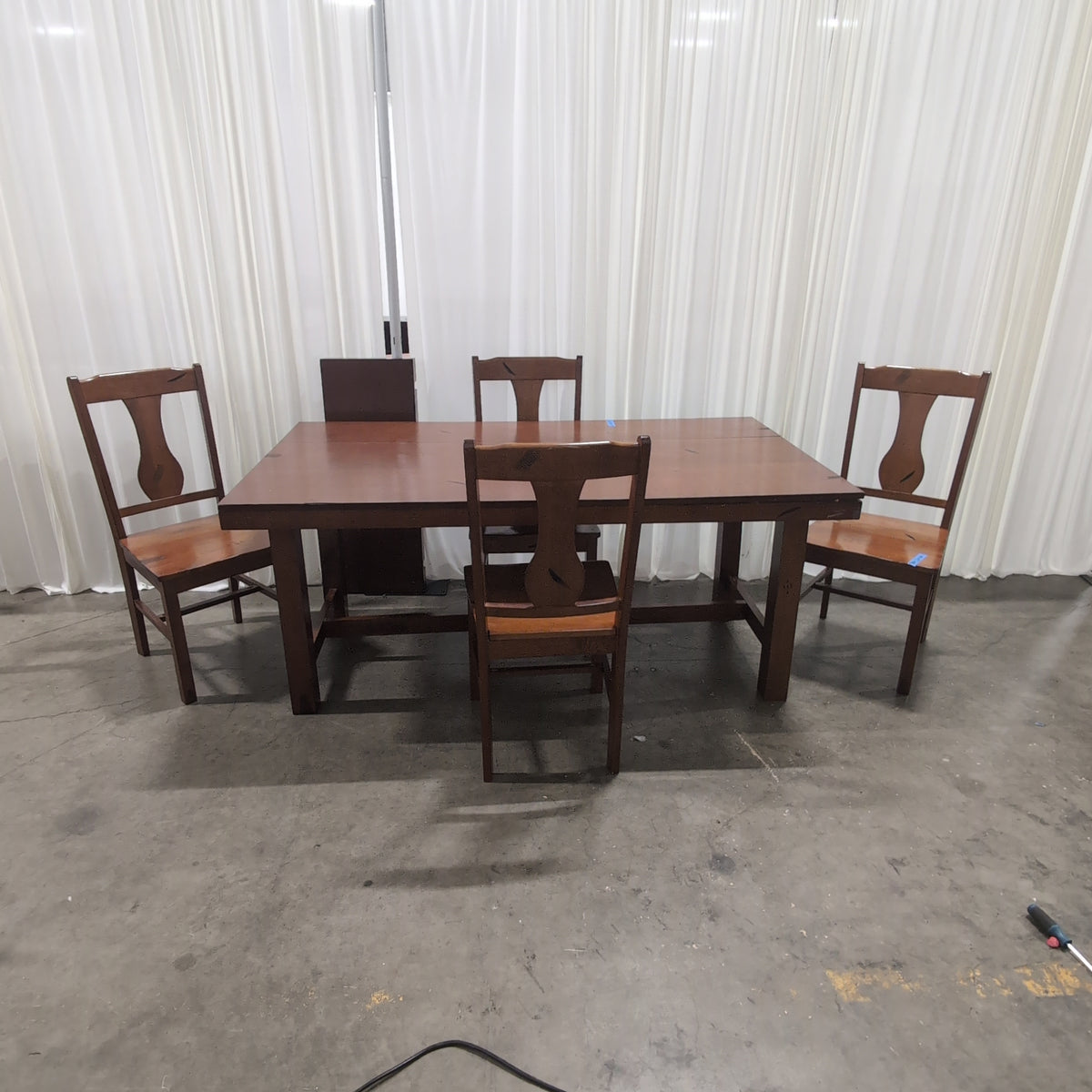 Traditional Brown Wood Dining Table