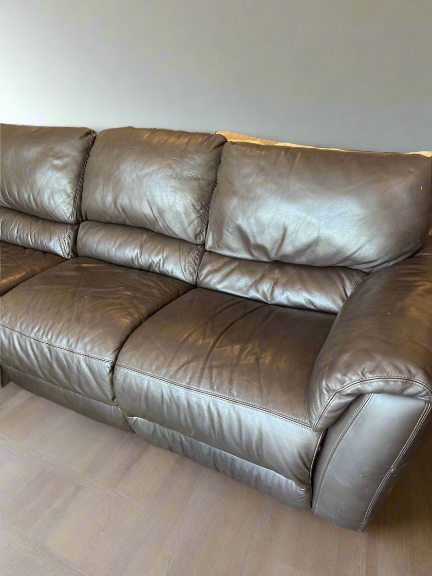 Natuzzi Brand Leather Sectional Sofa