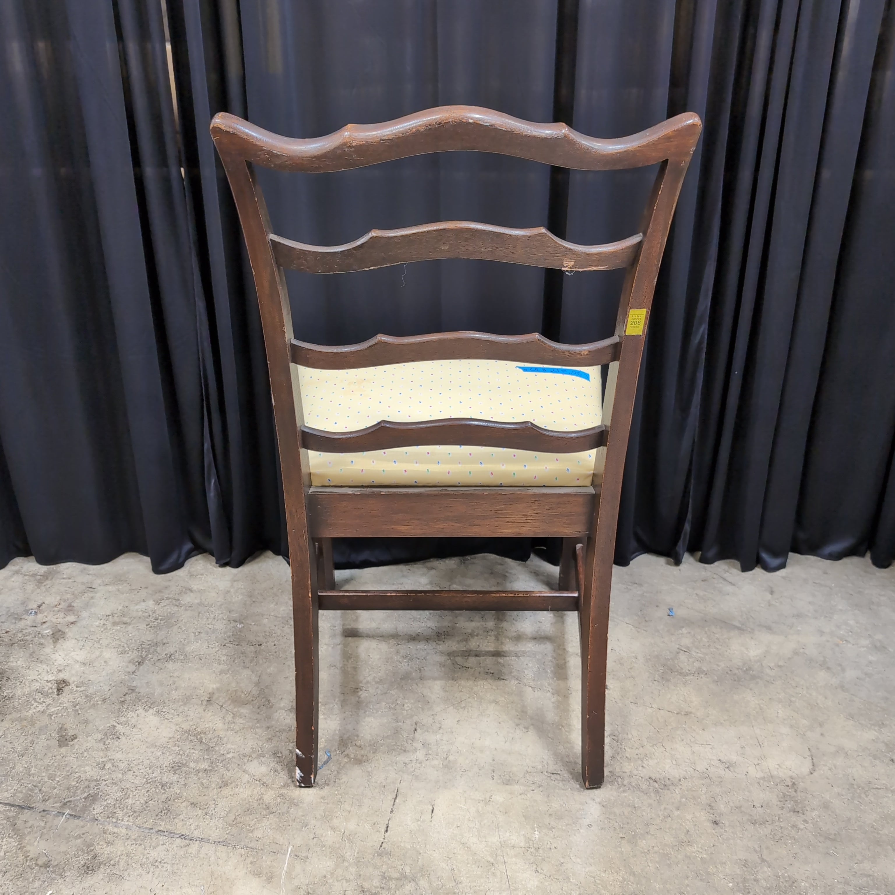 Dark Wood Ladder Back Dining Chair
