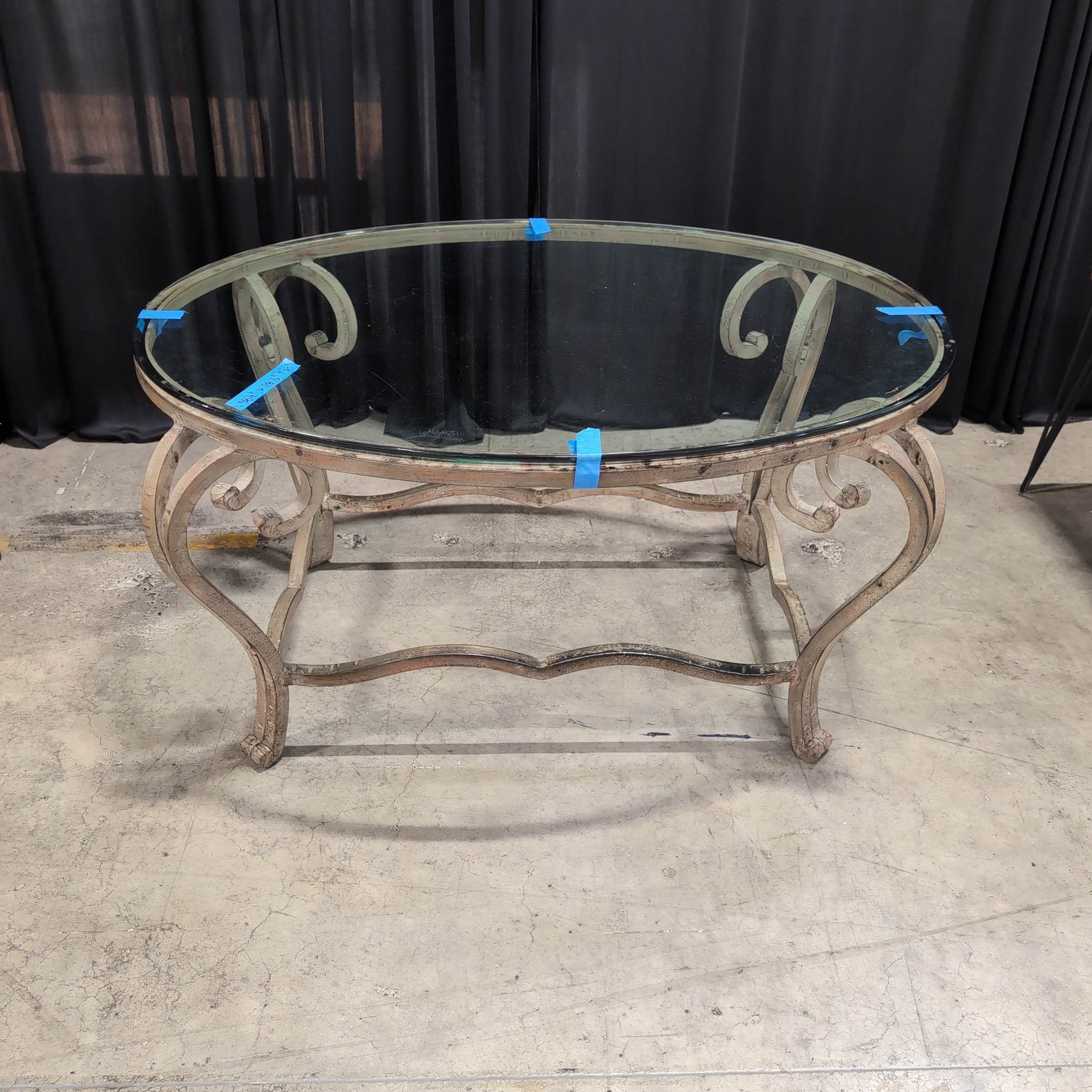 Ornate Scrolled Metal Coffee Table Base