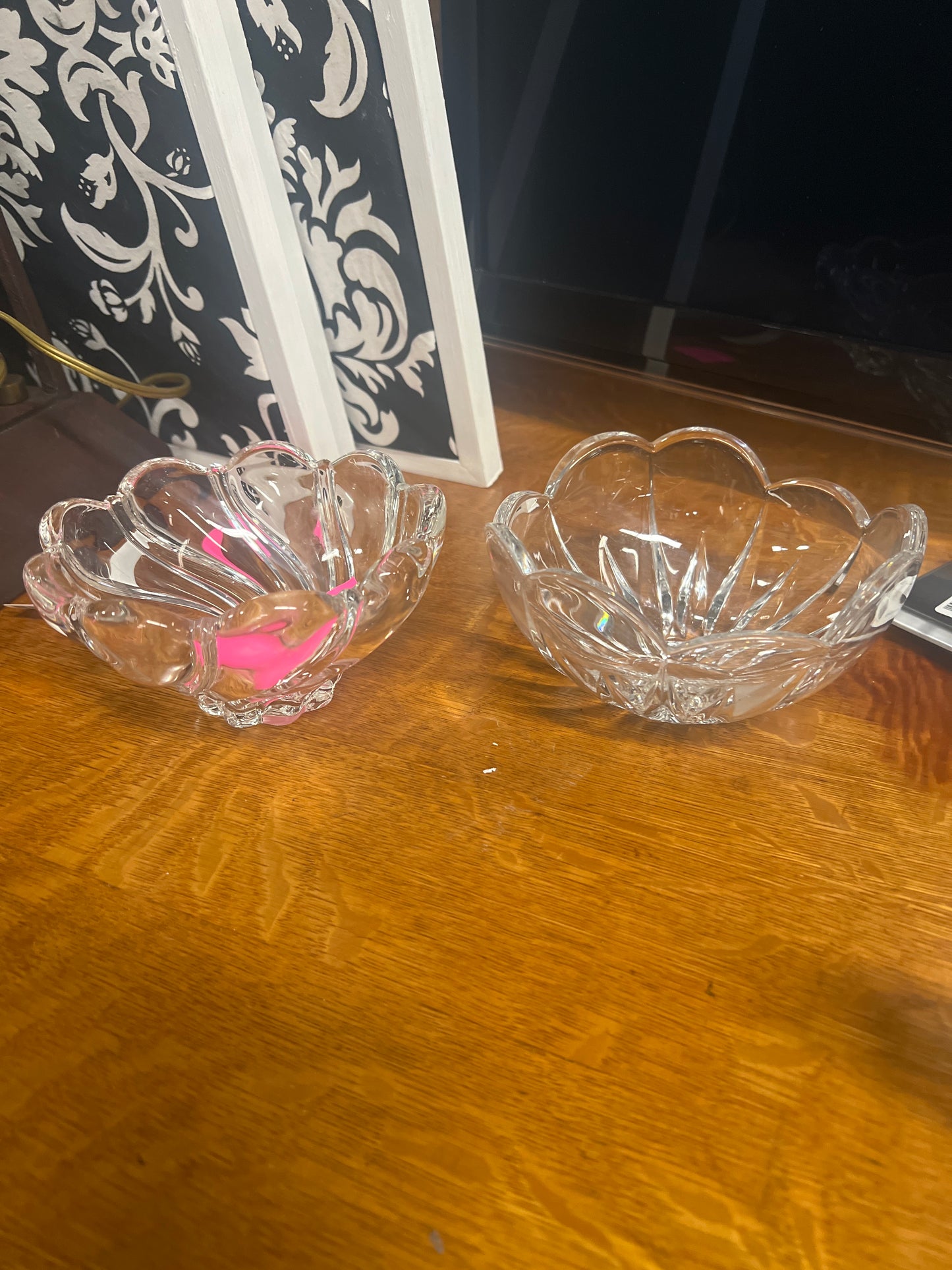 Glass candy dish