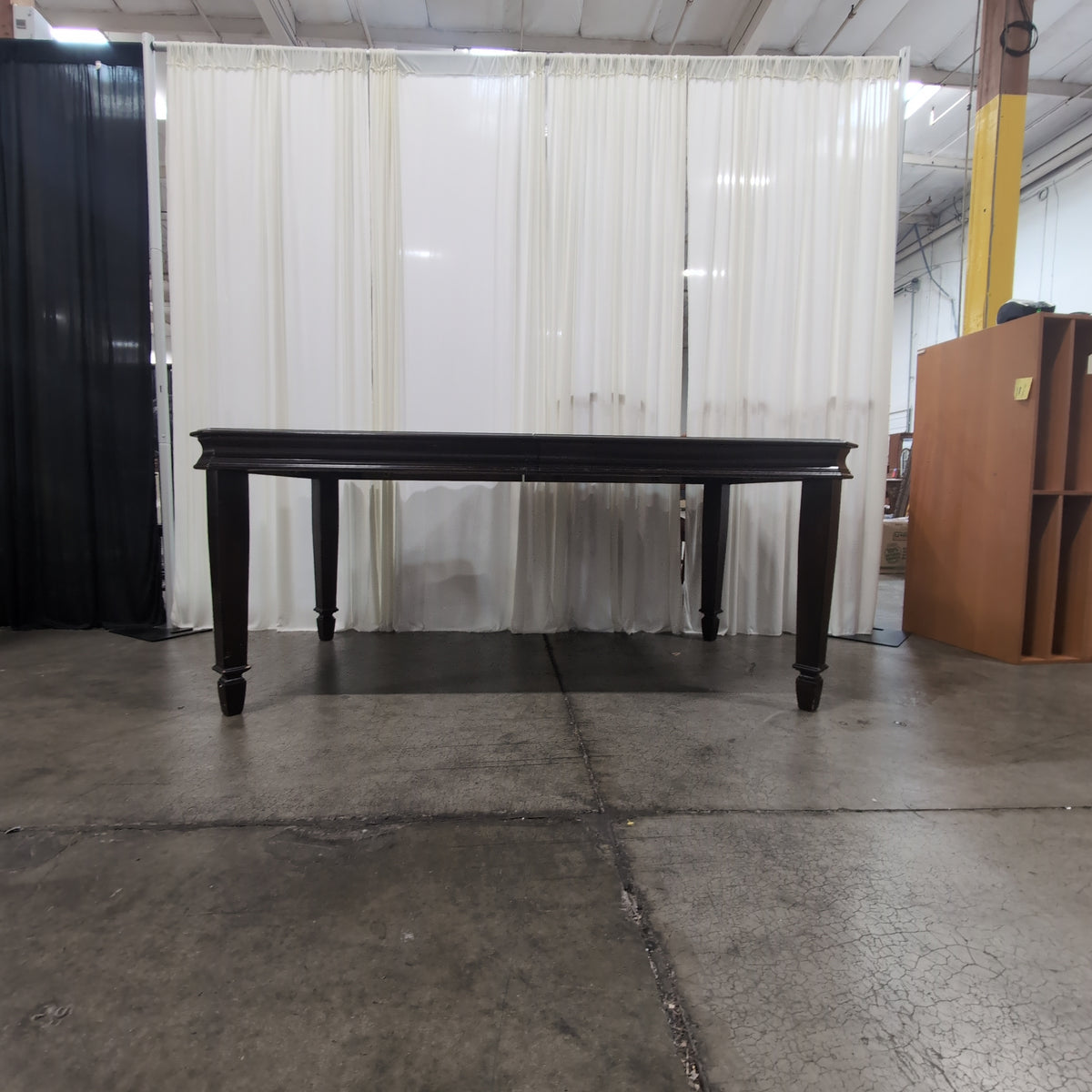 Ashley Furniture Dark Espresso Wood Dining Table with Tapered Legs