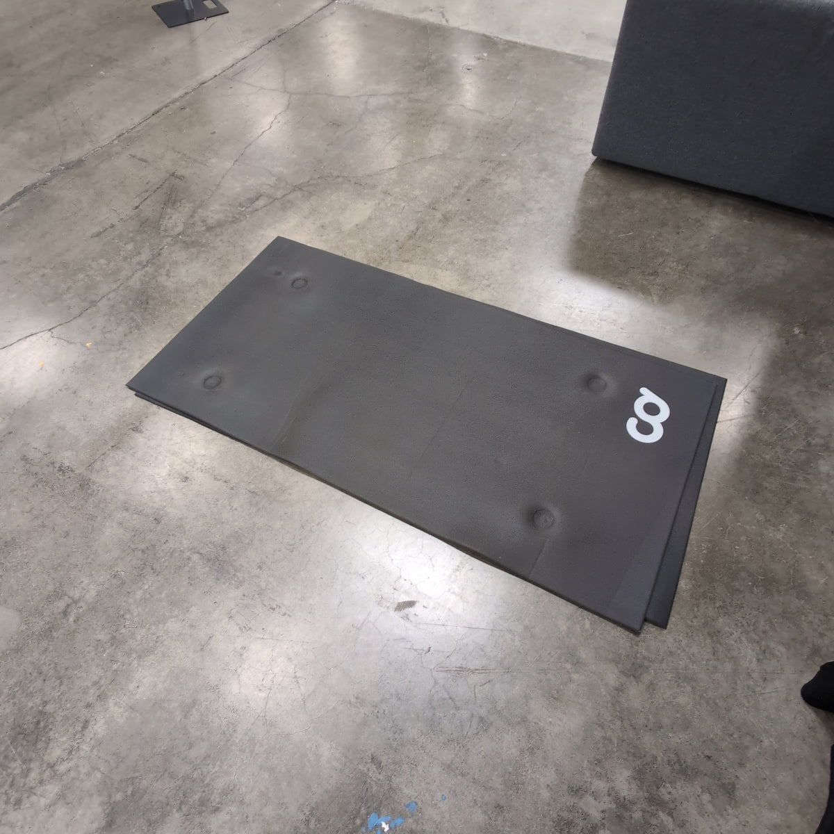 Dark Grey Exercise Mat with co Logo