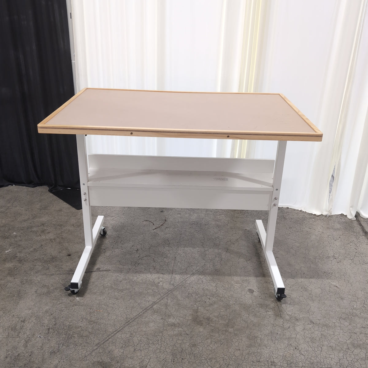 Mobile Wood Frame Whiteboard with Casters