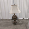 Traditional Bronze Tone Table Lamp with Cream Shade