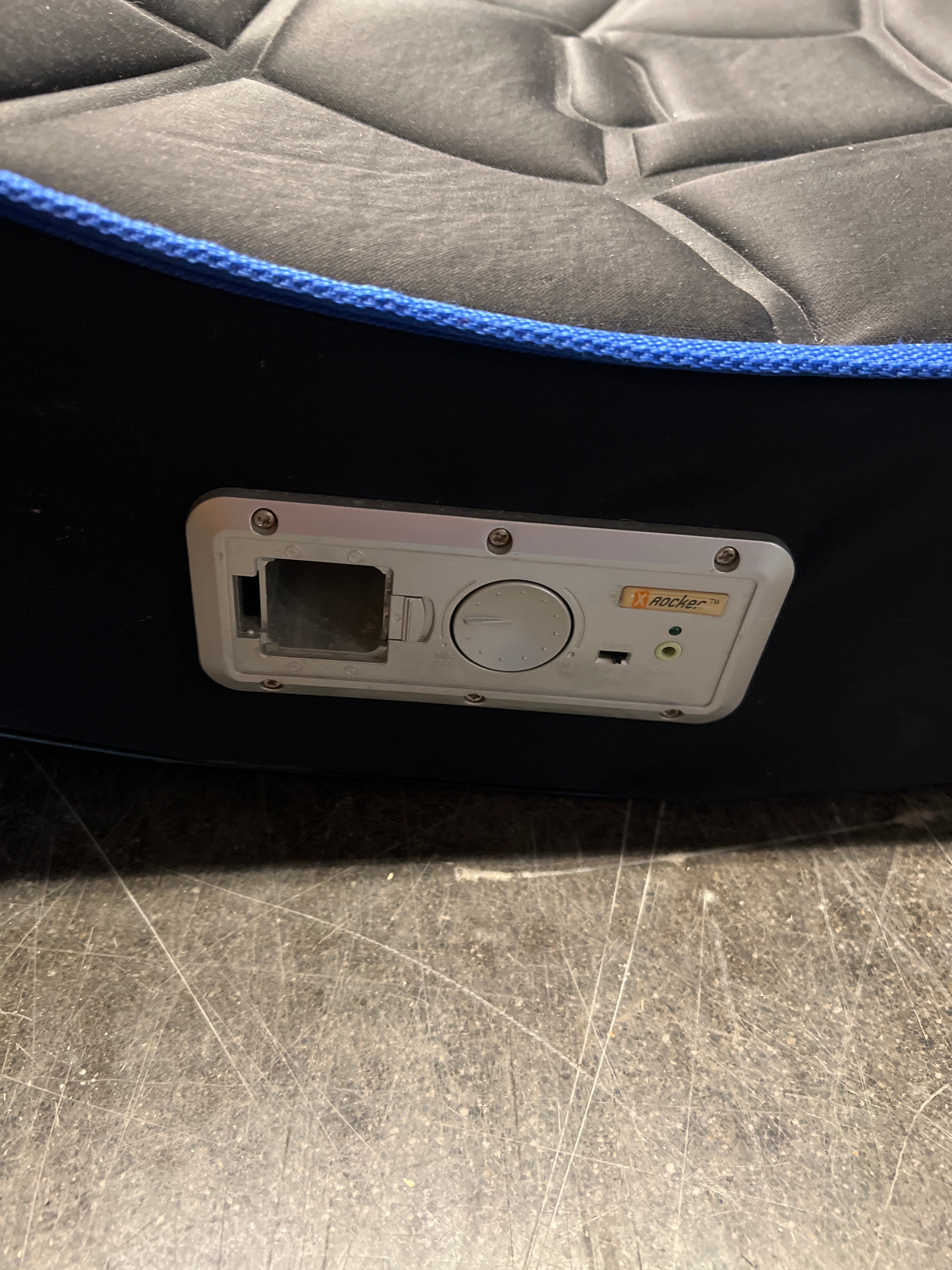 Damage: Black & Blue Gaming Floor Rocker Chair