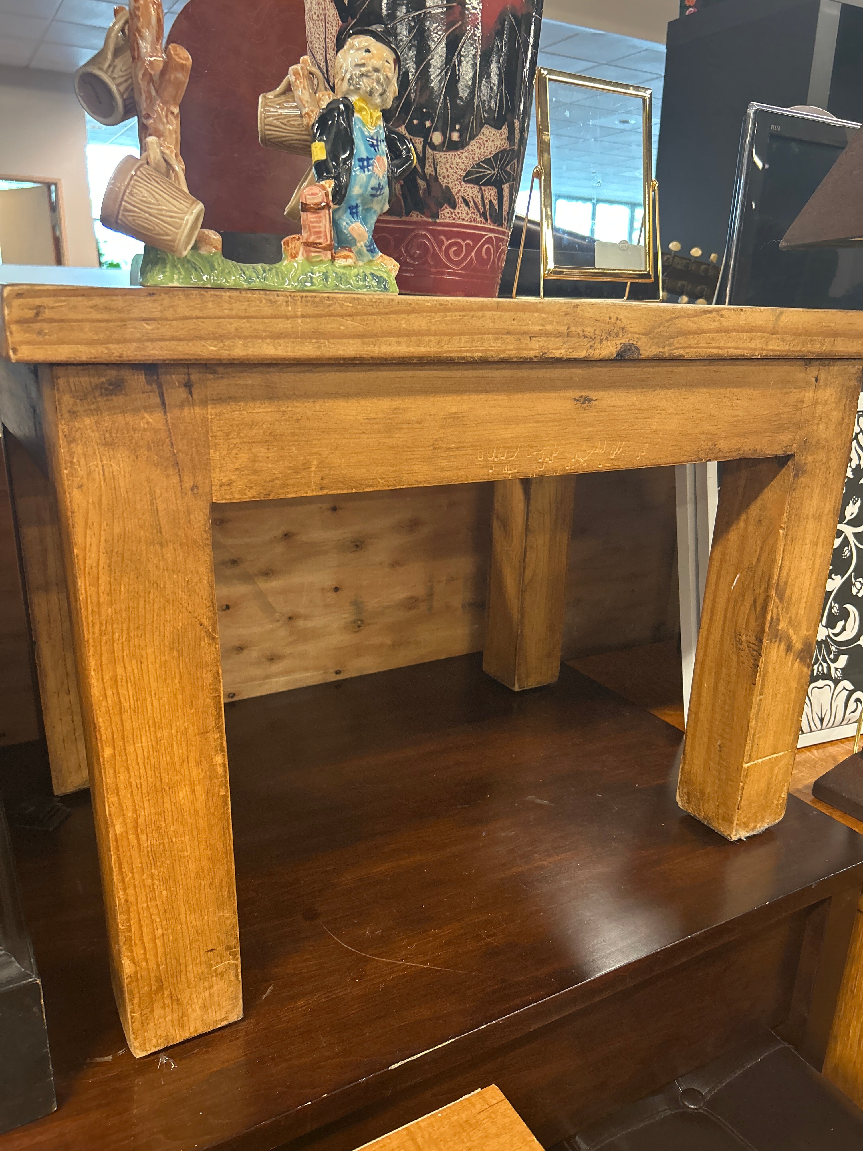 Small Wood Table Unpolished
