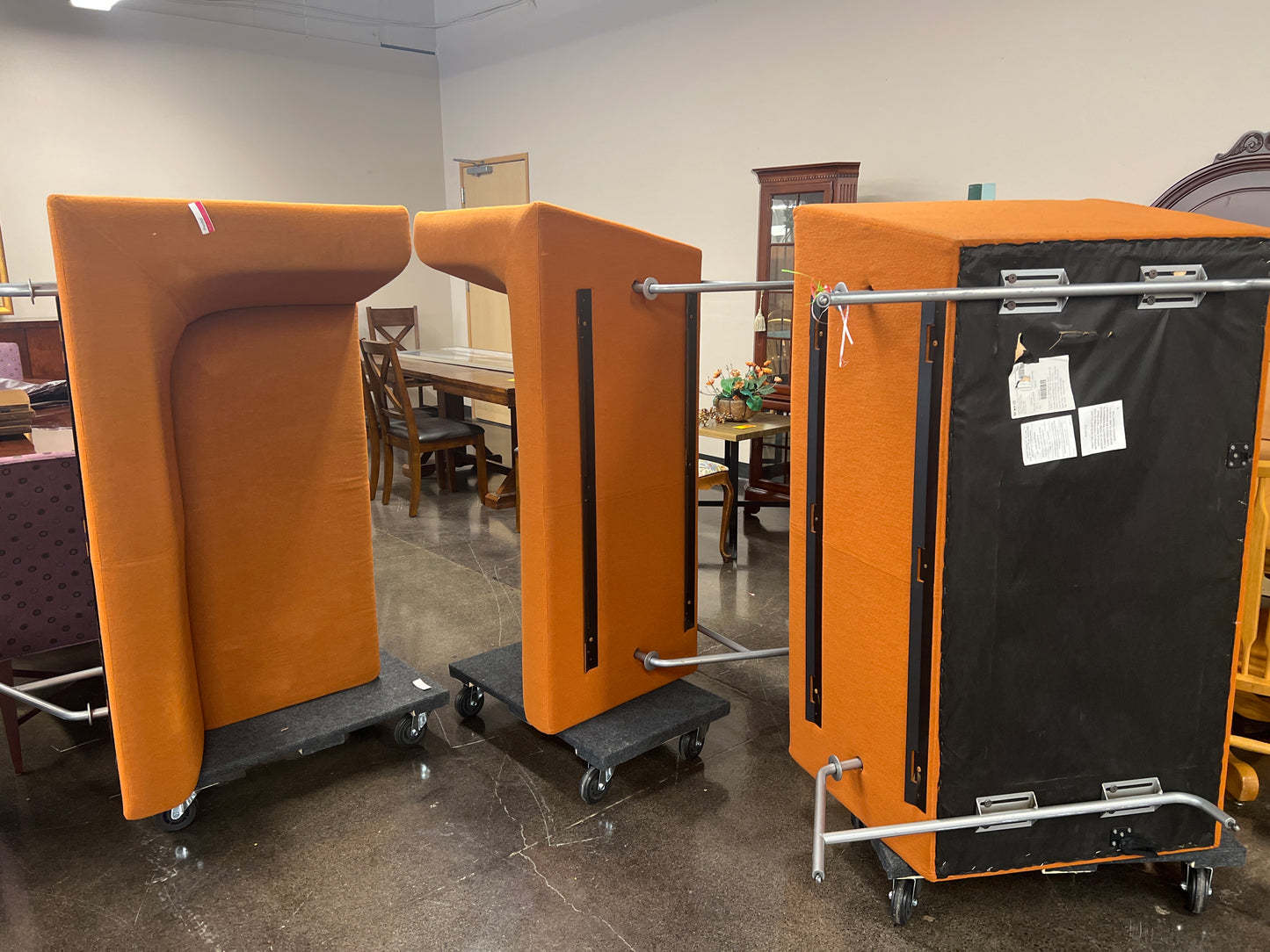 Orange sectional