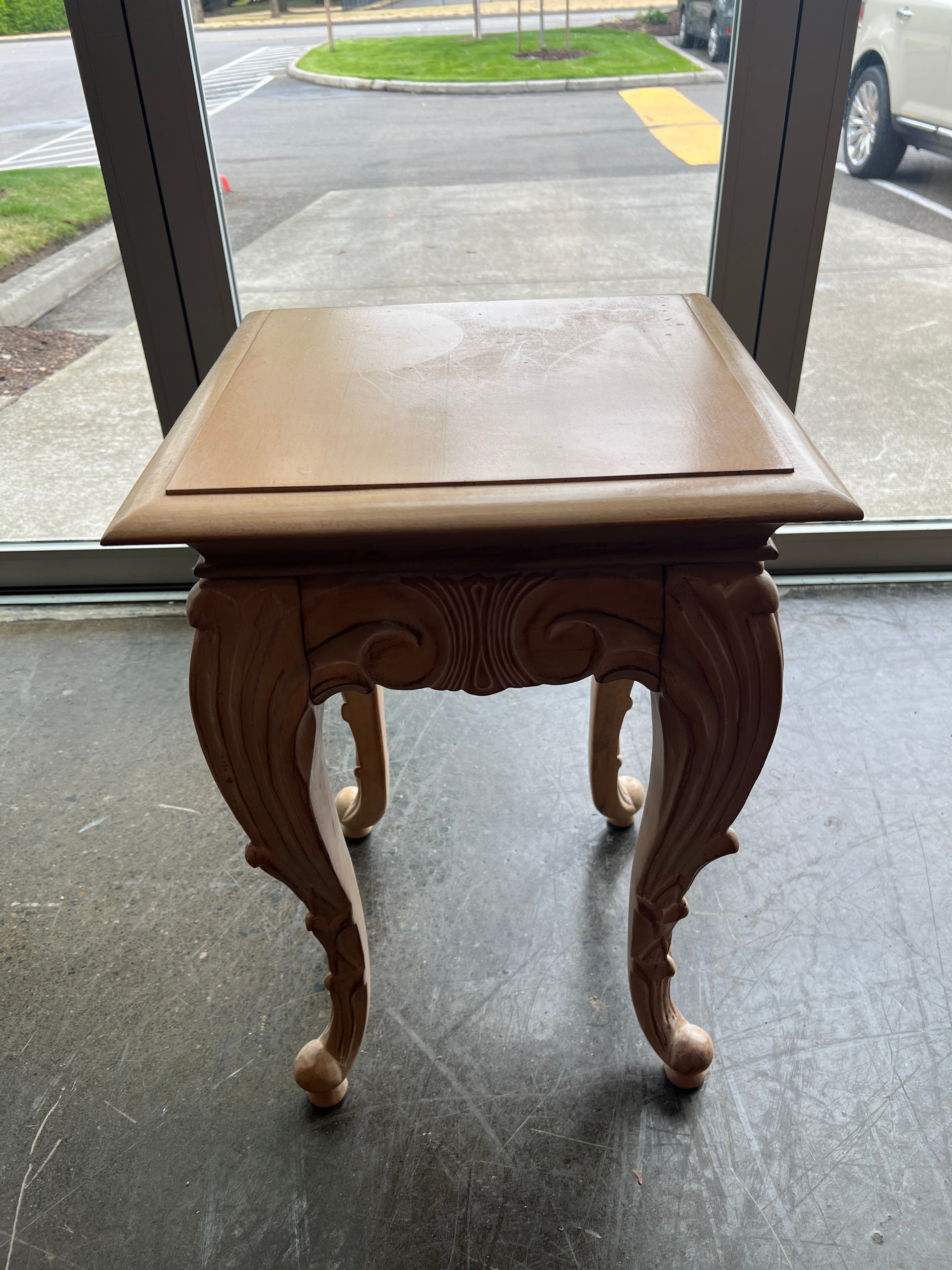 Carved Accent Side Table