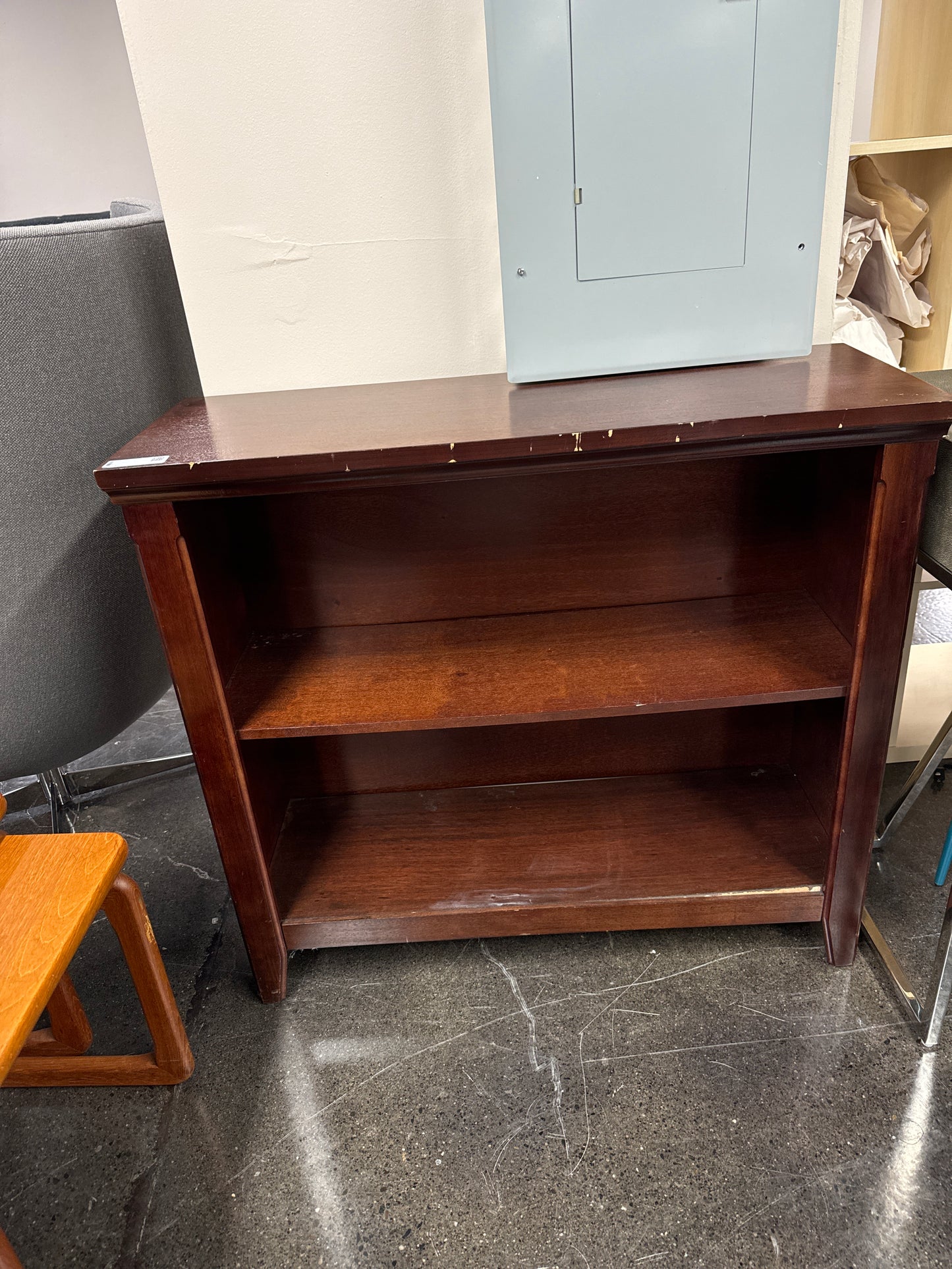 Three Shelf Bookshelf cherry brown
