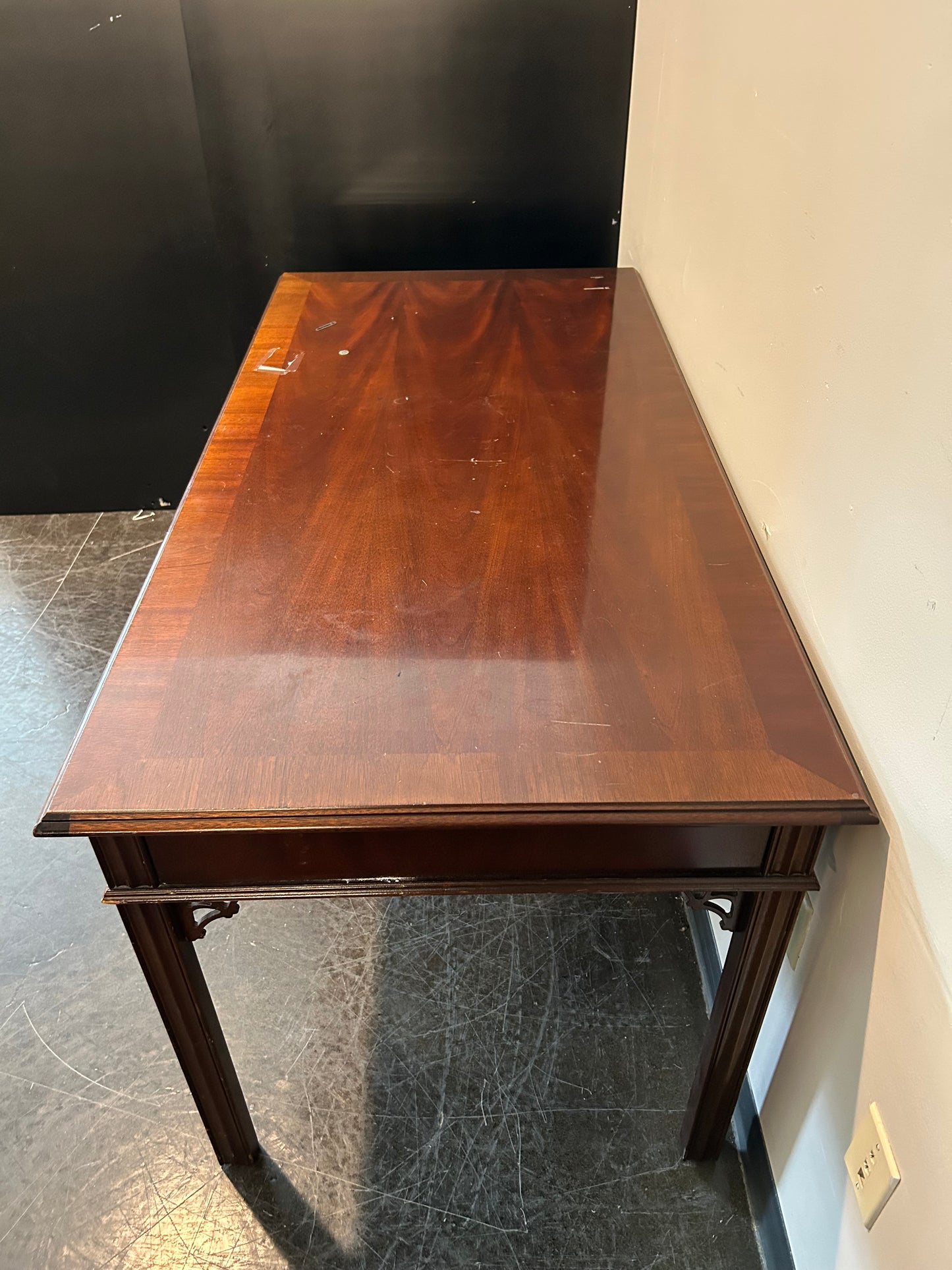 National Mt. Airy Traditional Writing Desk – Solid Wood, Three Drawers