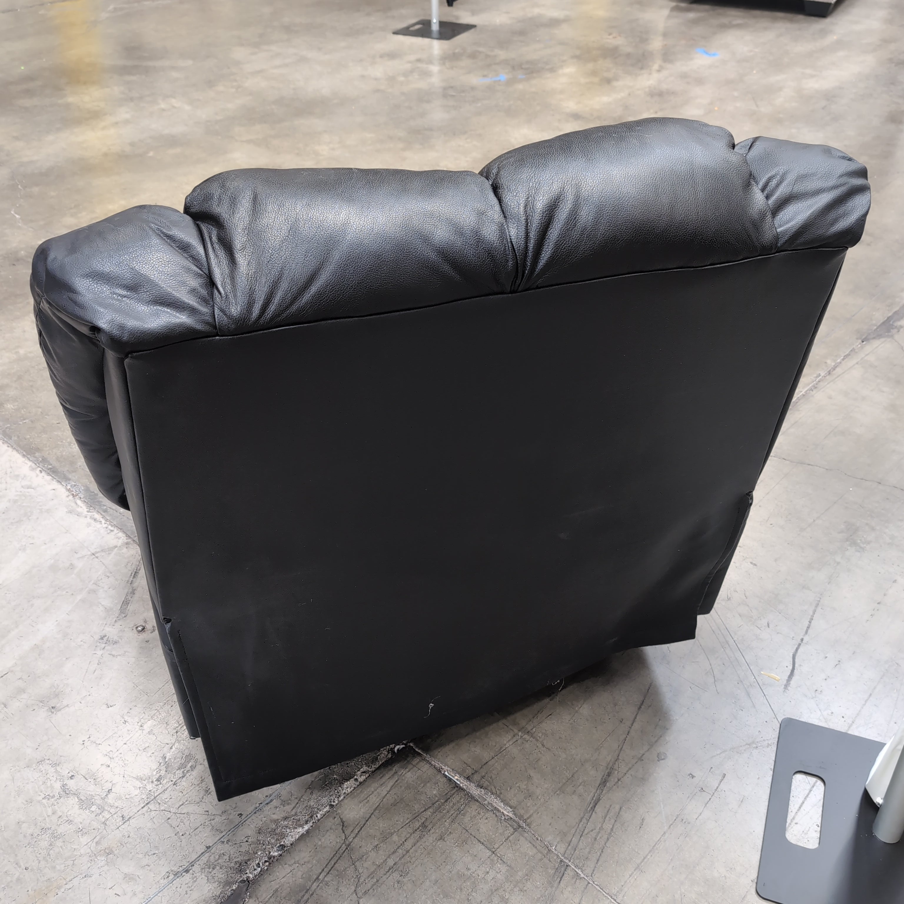 Black Padded Faux Leather Recliner