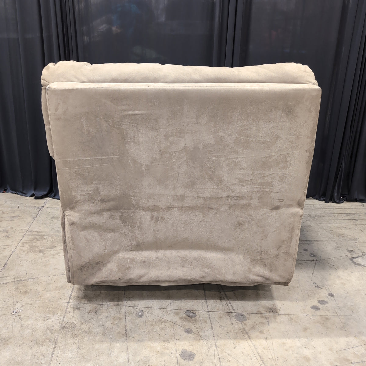 Plush Light Gray Recliner in Soft Fabric