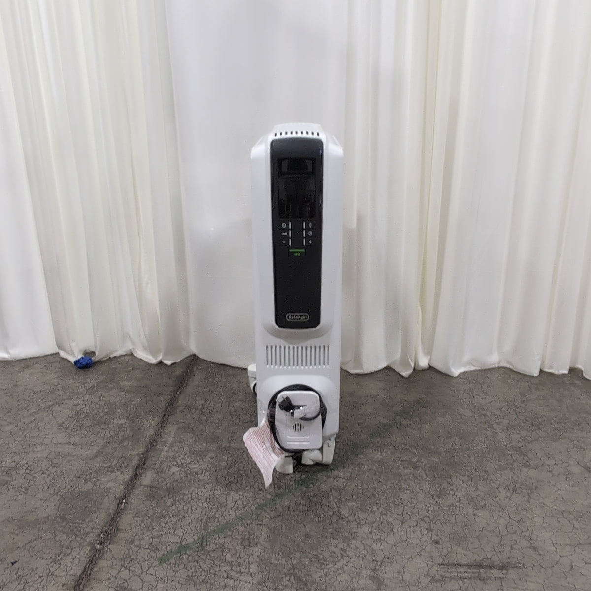 White Portable Oil-Filled Radiator Heater with Wheels