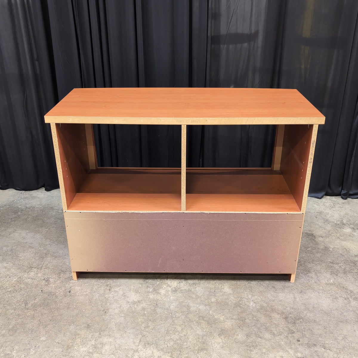 Light Brown Wood-Look TV Stand with Storage
