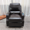 Dark Brown Leather Recliner with Lever Handle