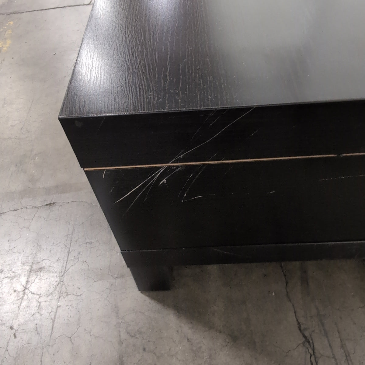 IKEA Black Rectangular Low Profile TV Stand