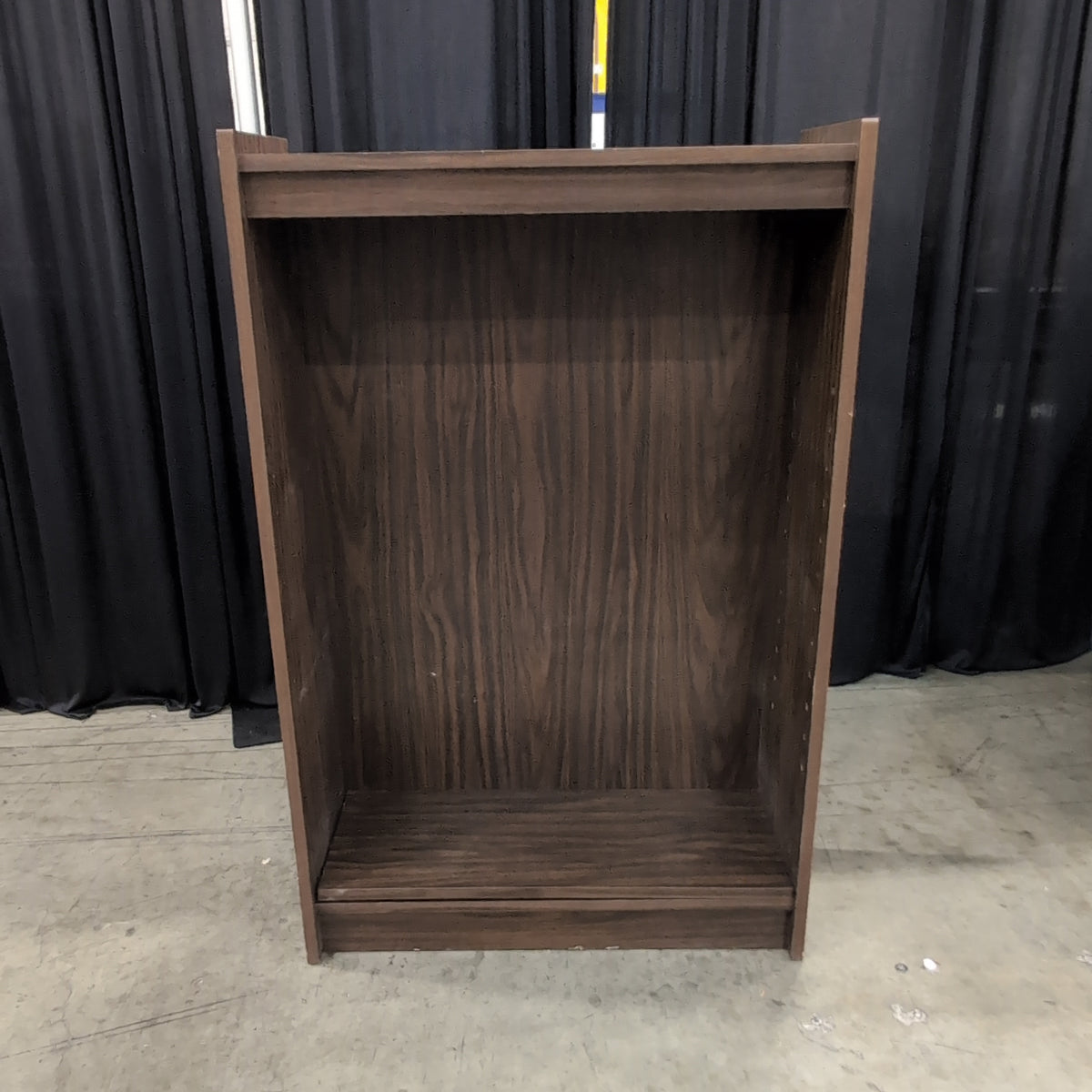 Brown Single Shelf Bookcase in Wood-Look Laminate