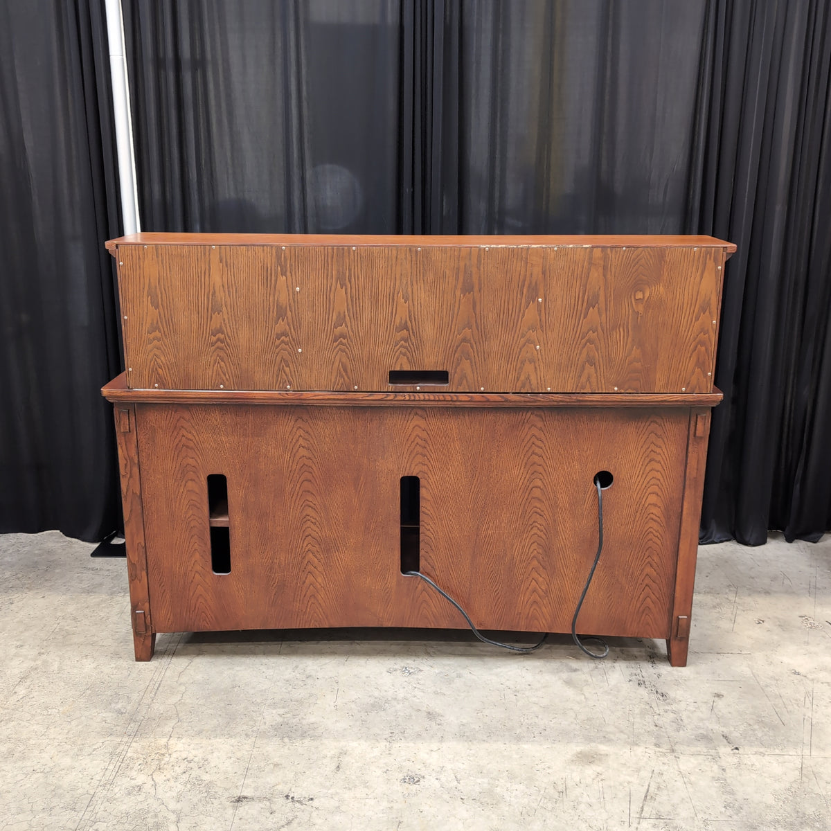 Traditional Reddish Brown Wood Desk with Hutch Storage