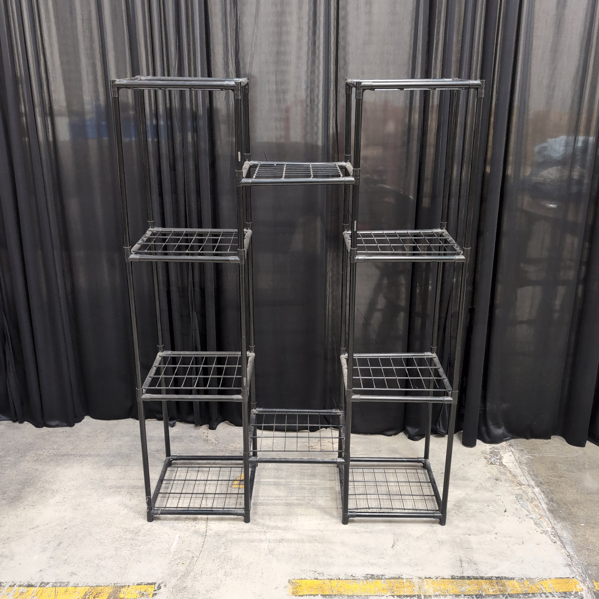 Quictent Black Metal Tiered Plant Stand
