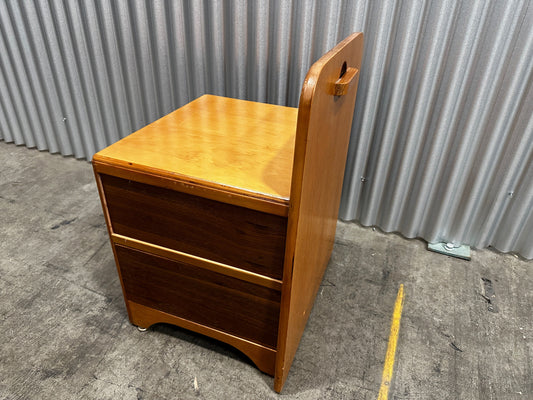 Wooden Two-Drawer Storage Bench