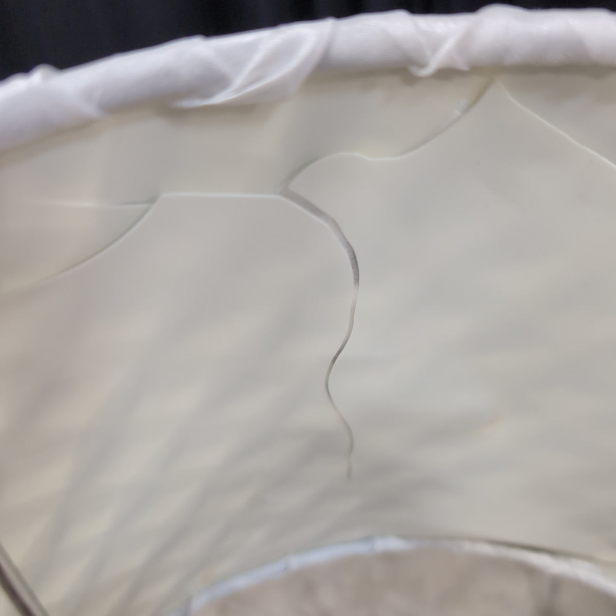 Clear Glass Base Table Lamp with White Quilted Shade