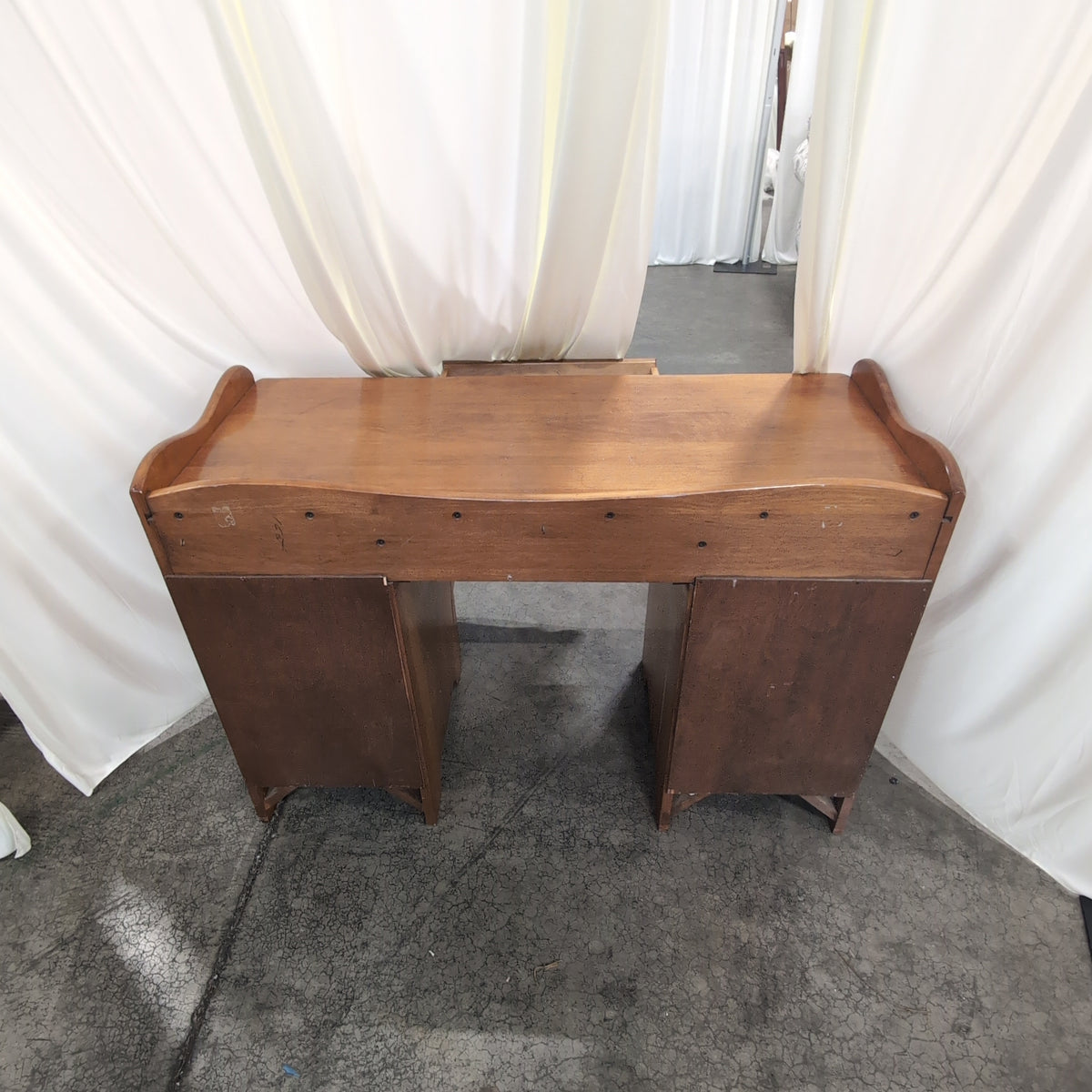 Light Brown Wood TV Stand with Four Drawers