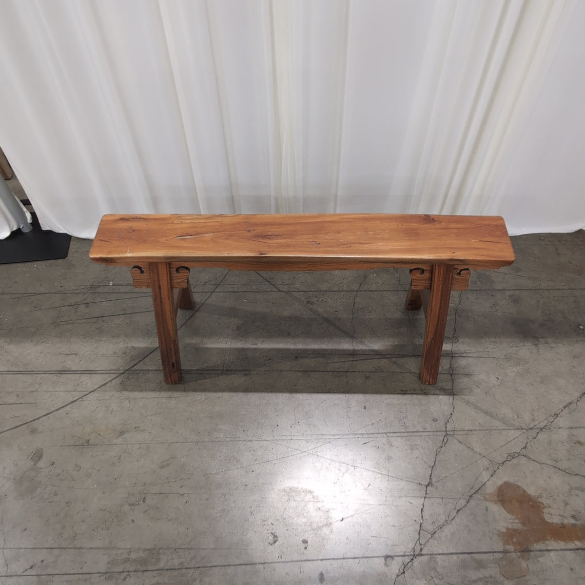 Simple Light Brown Wood Bench