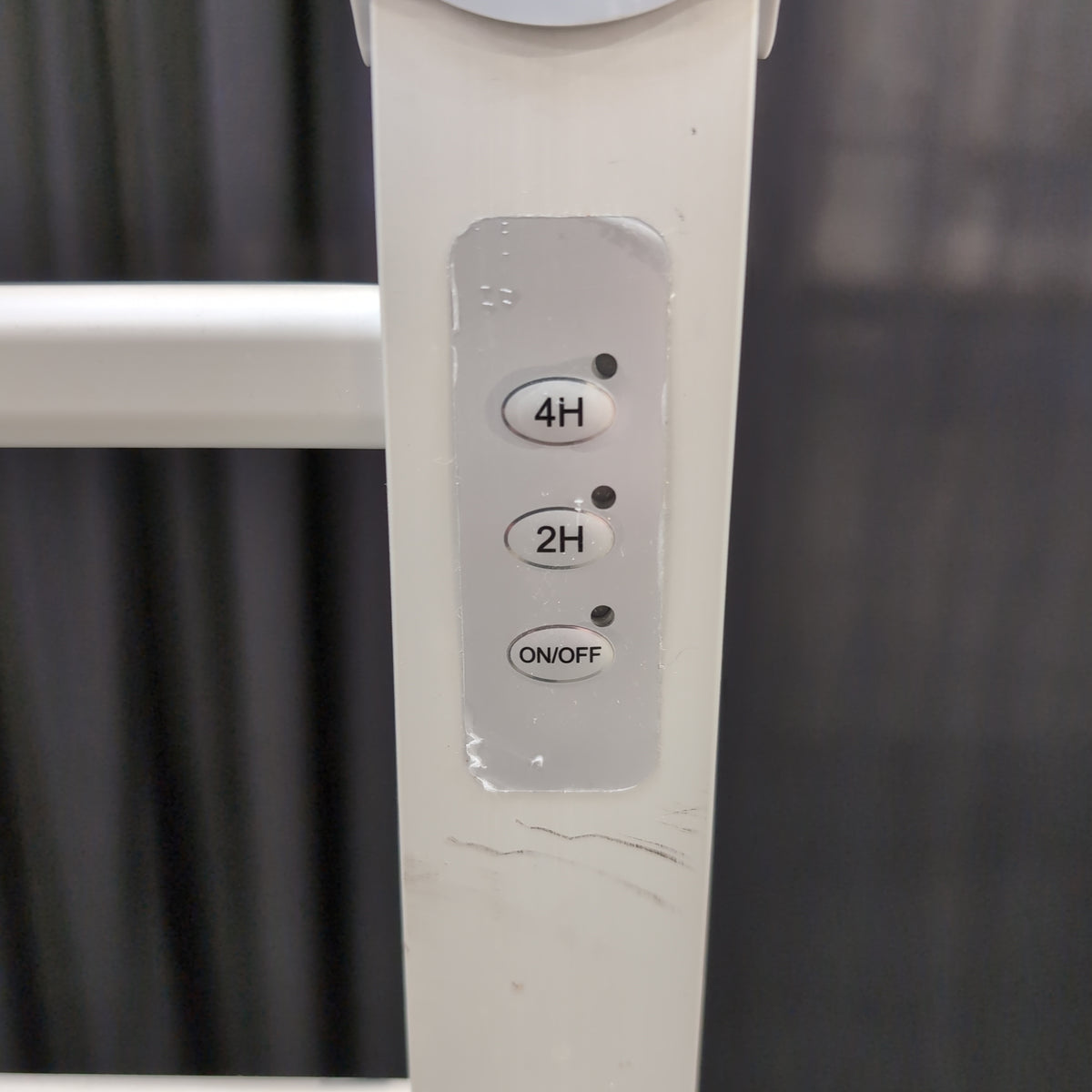 Silver Freestanding Electric Heated Towel Rack with Timer