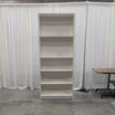 Tall White Six-Shelf Bookcase with Adjustable Shelves