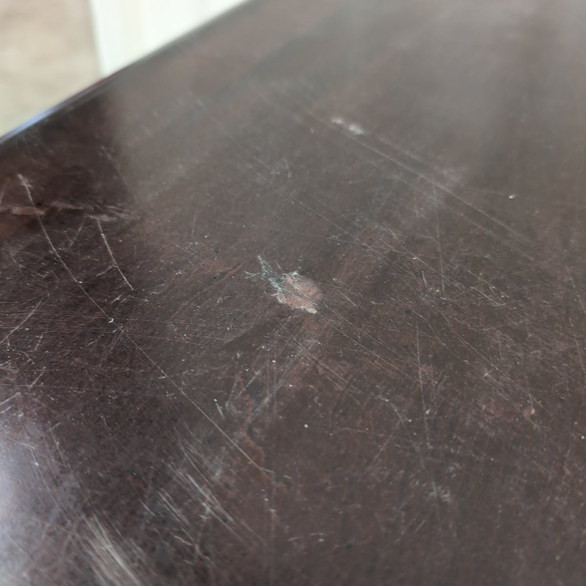 Dark Brown Wood End Table with Storage