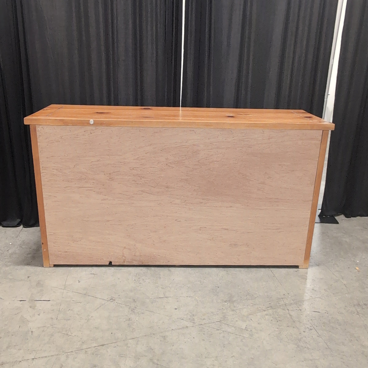 Warm Tone Six-Drawer Pine Wood Dresser